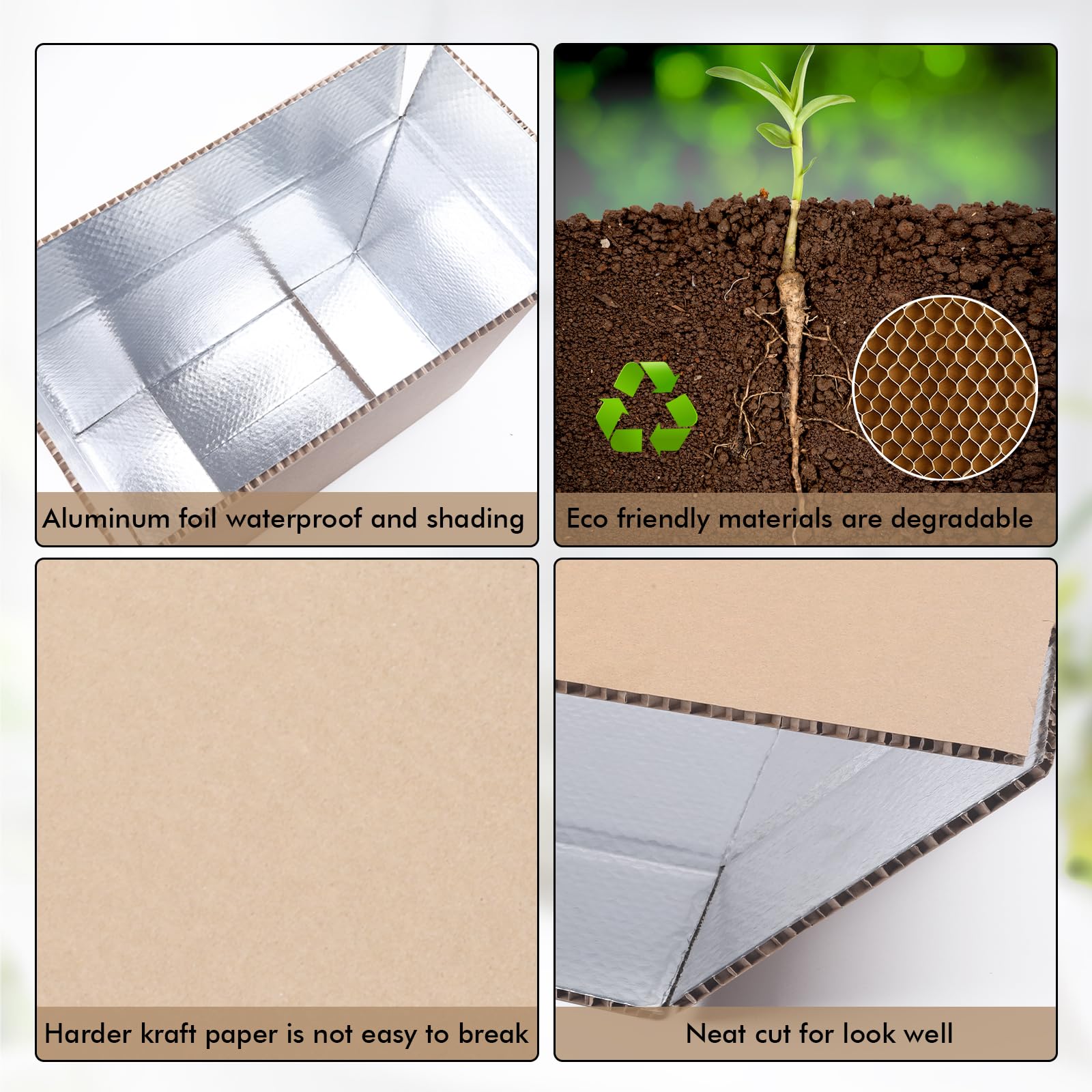 Cajas de envío aisladas para envío de alimentos congelados, 15.7 x 11.8 x 7.8 pulgadas (paquete de 6), kits de mudanza de cartón de aluminio grande para embalaje por correo, caja de envío
