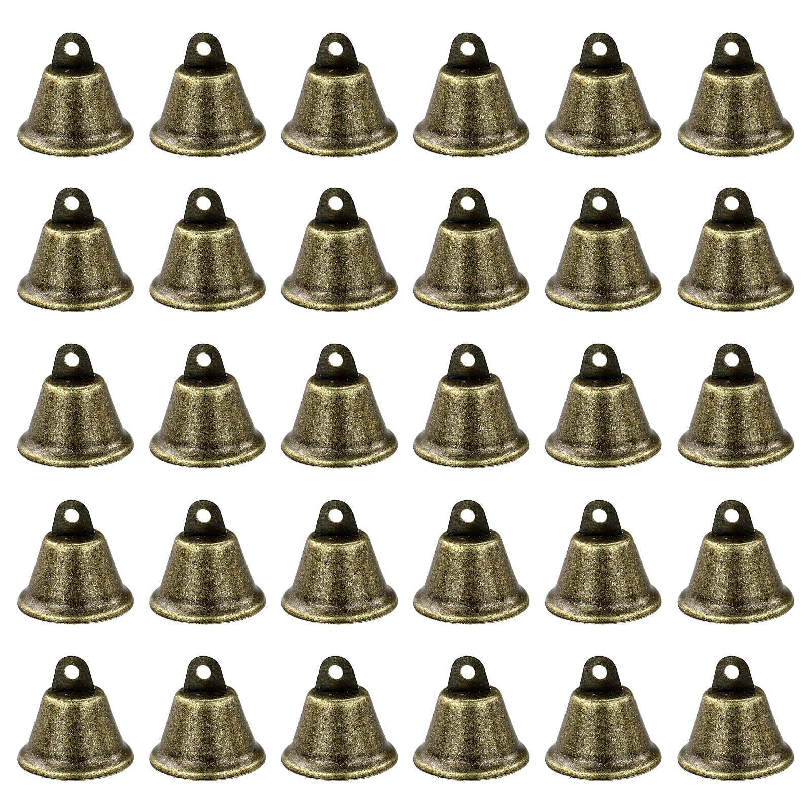 Hxmjied Bronze 60 Pcs Antique Jingle Bells - 38Mm Mini Hanging Vintage Bells For Christmas And Crafts