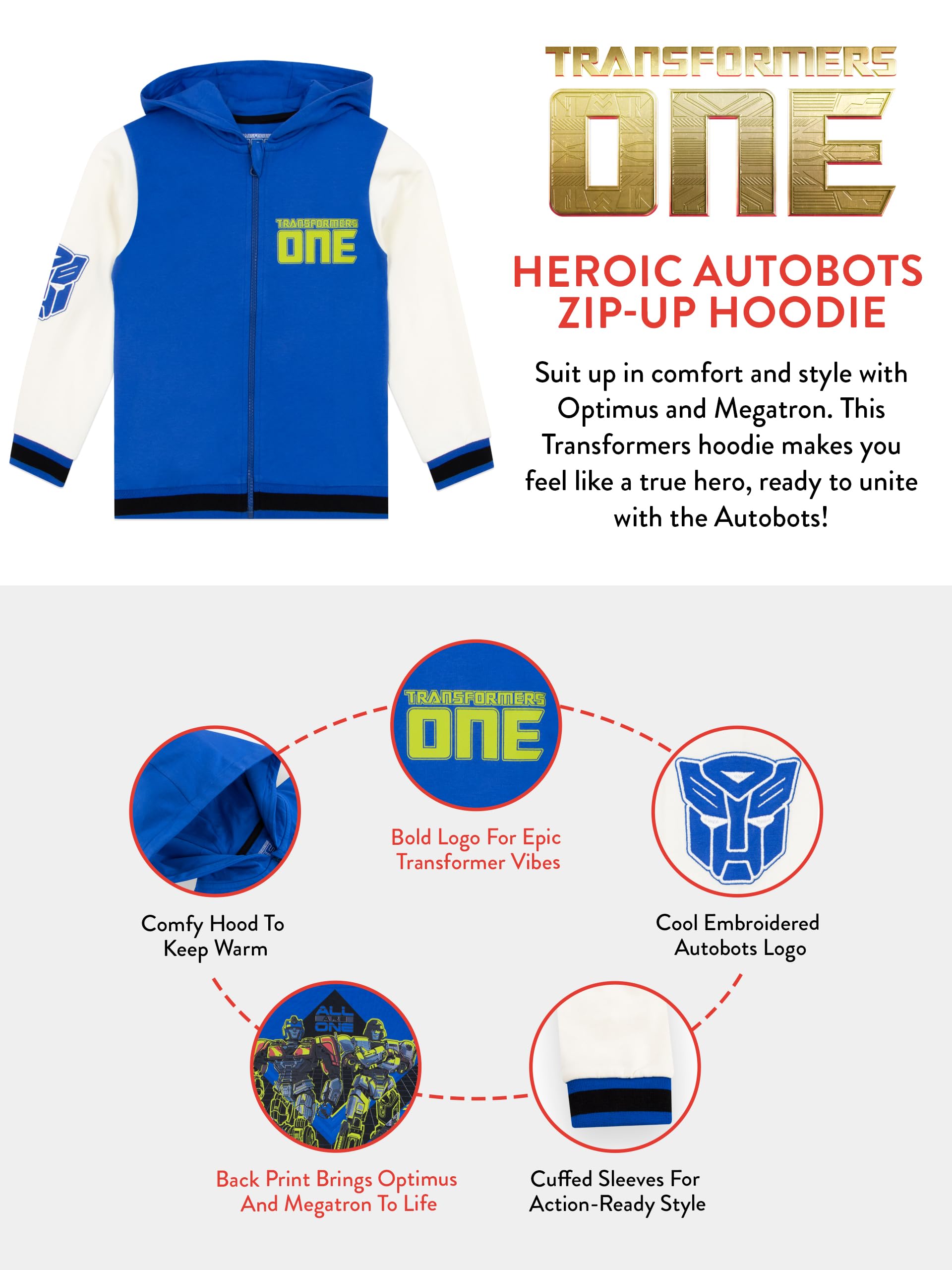 Transformers Felpa con Cappuccio | Felpa Ragazzo con Cappuccio Cotone | Megatron E Optimus Prime Maglione Bambino
