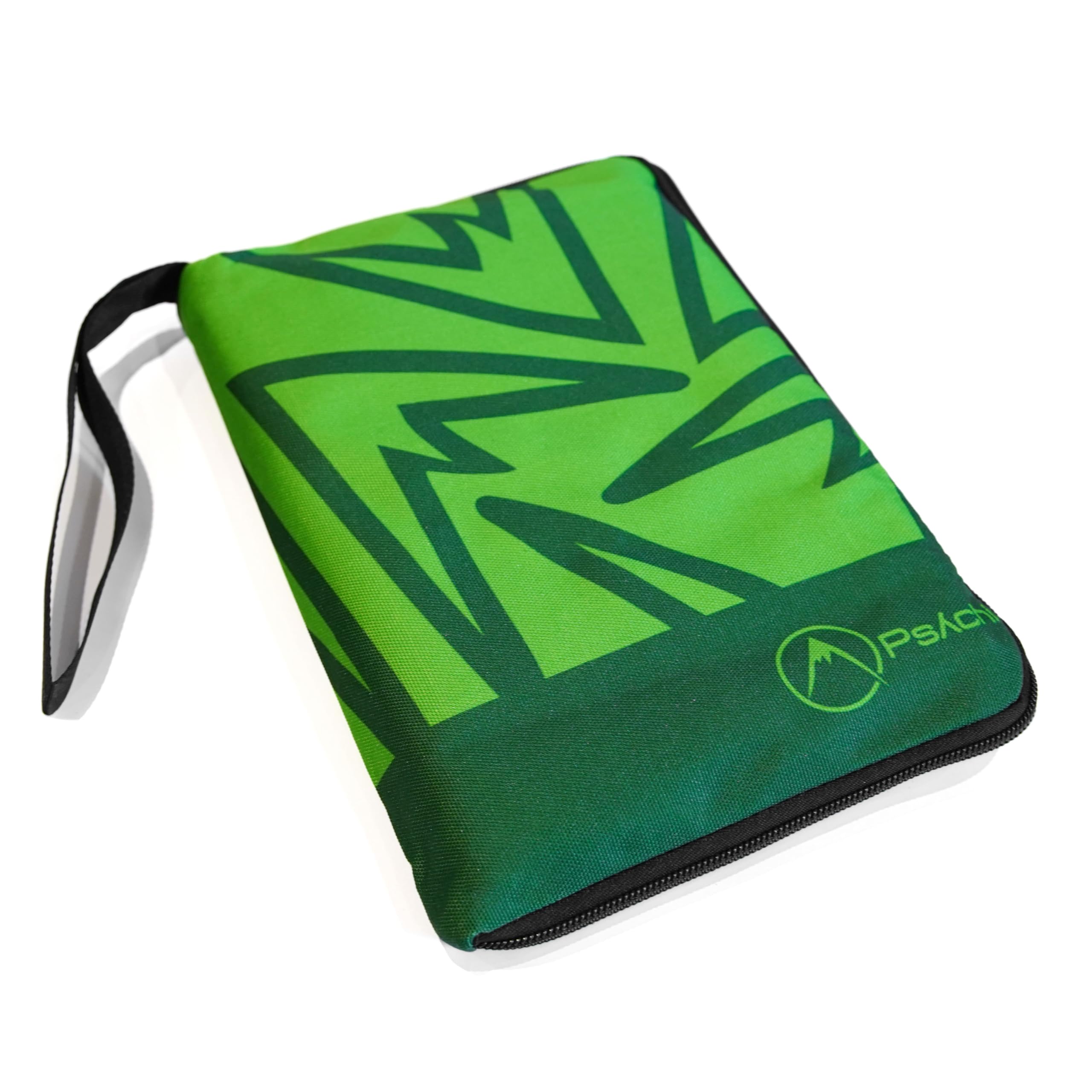 Psychi Rock Climbing Guidebook Case Cover Pouch for Bouldering Mountaineering Walking Guides Maps Books (Dark Green/Light Green) - Image 2