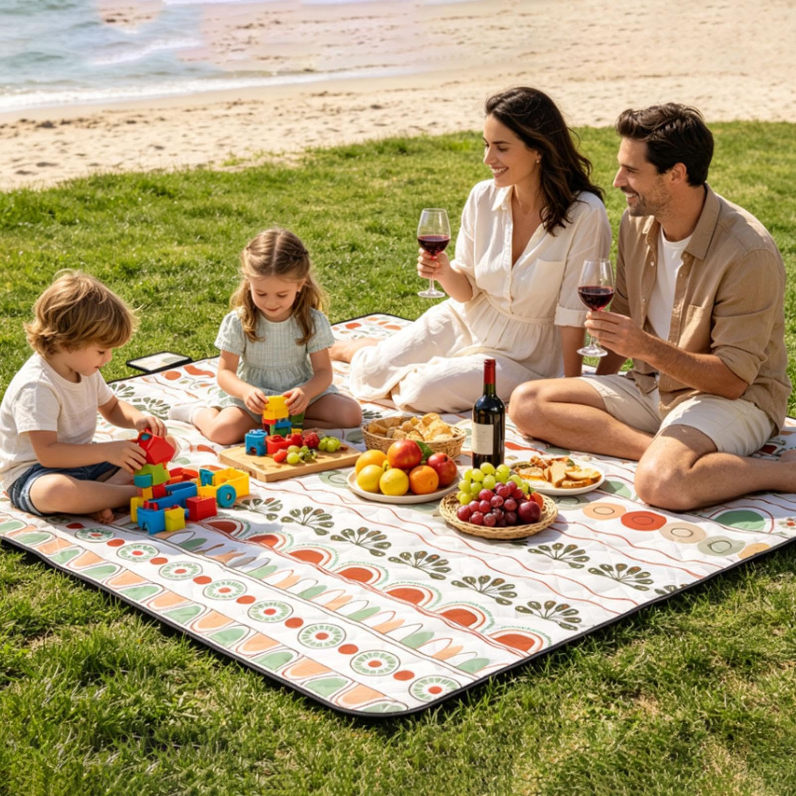 Tapis De Pique-Nique Matelas De Sol Pliable Imperméable Et Anti-Sable 200 X