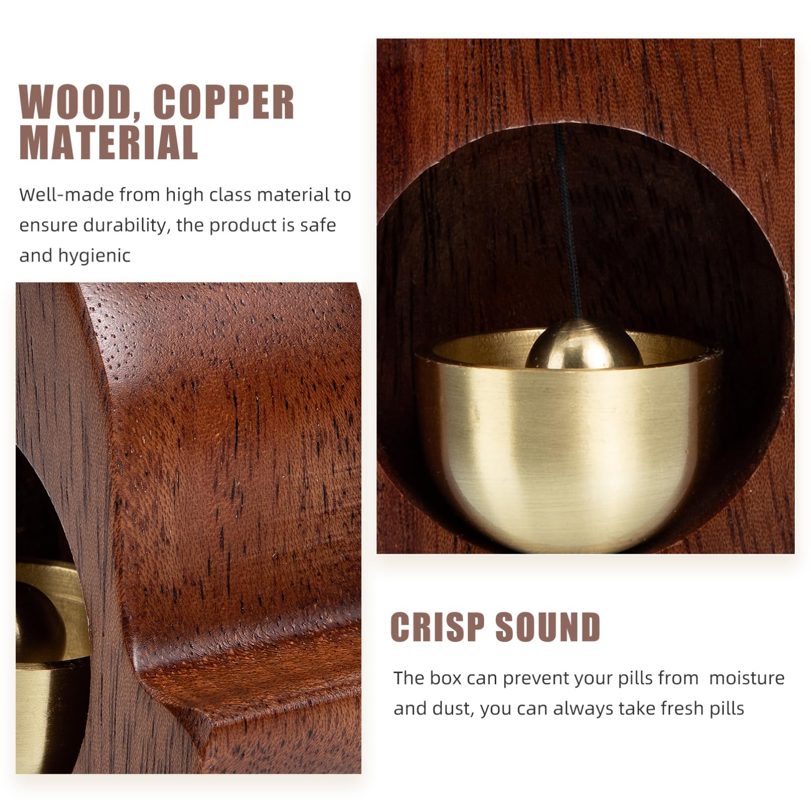 Magnetische Türglocke Aus Holz - Retro Design Für Zuhause