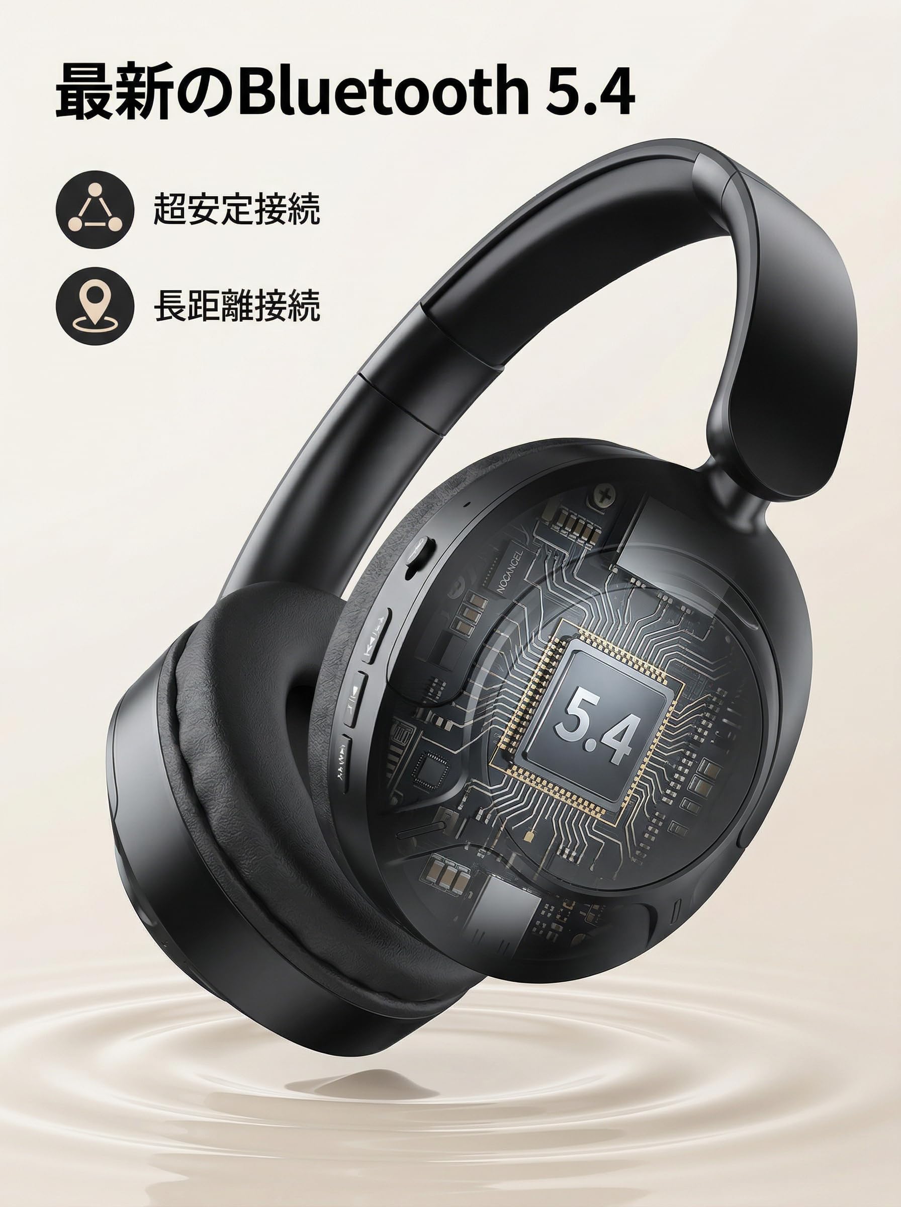 【新品・2026最新型】ノイズキャンセリング　ワイヤレスヘッドホン Amazon.co.jp: ヘッドホン bluetooth 【2026最新Bluetooth5.4