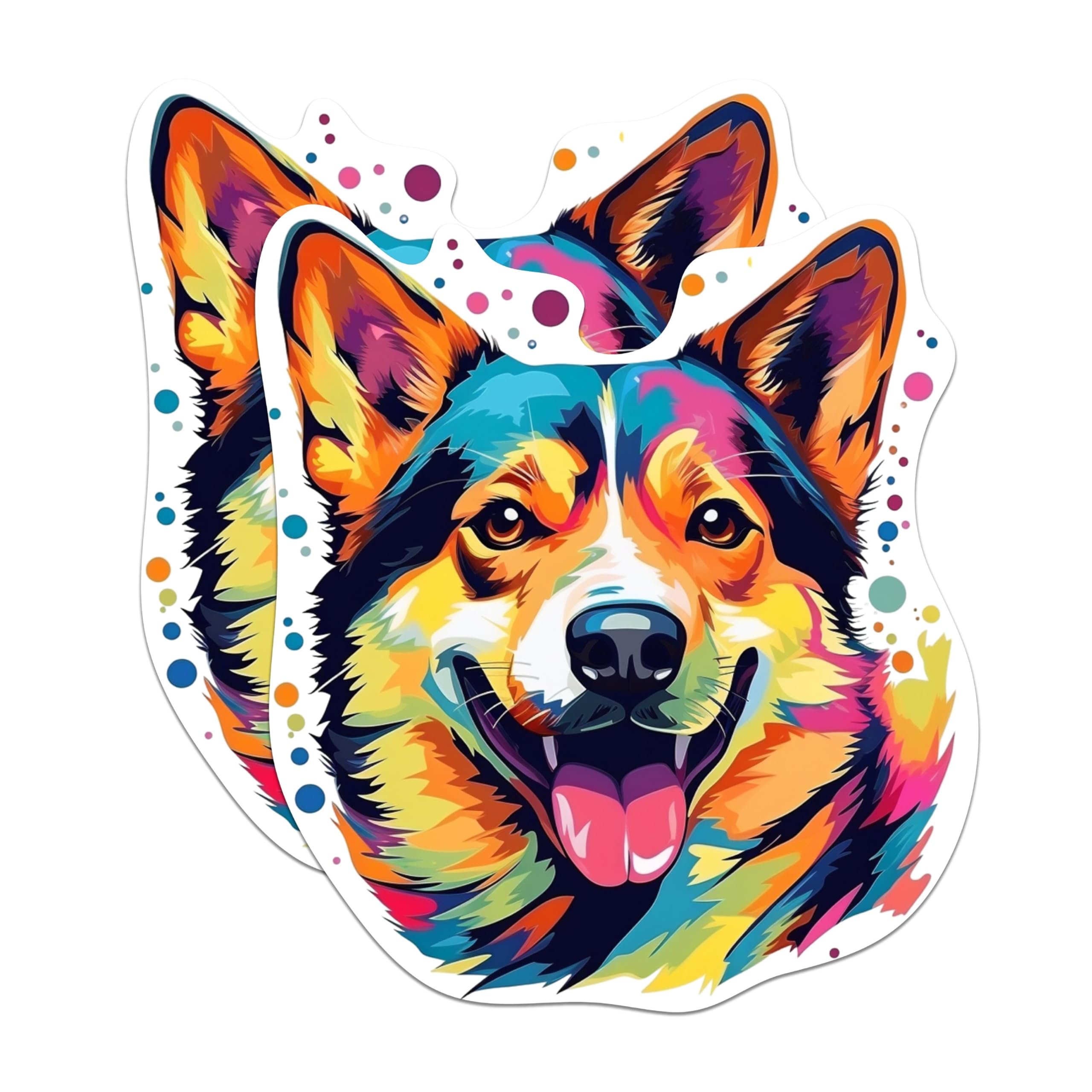 (2 Pack) Shiba Inu Dog Breed Stickers - 5 Inches On Longest Side - Choose from Over 100 Dog Breeds - for Cars, Trucks, Skateboards, Laptops - Made in USA - BMCS1950
