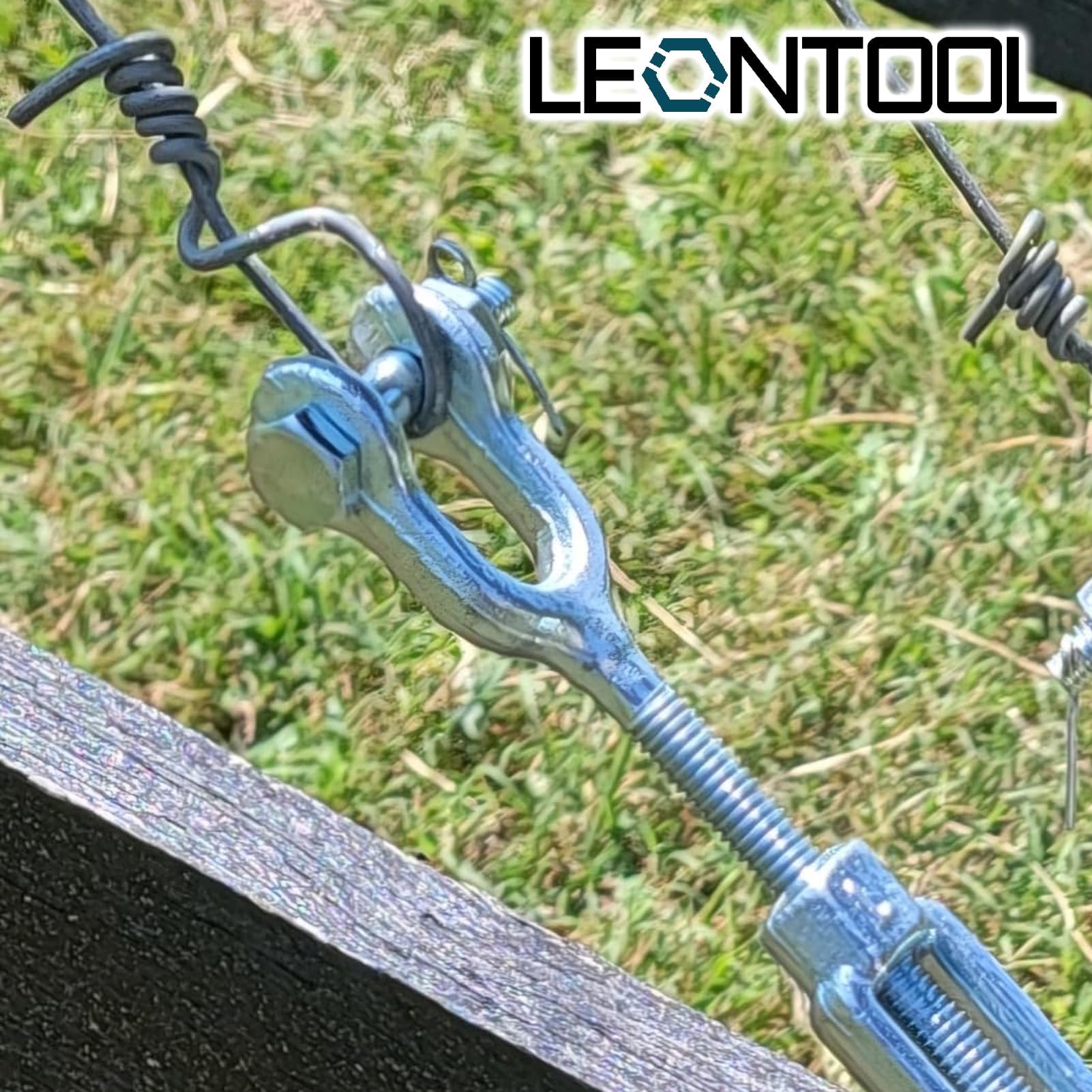 LEONTOOL 2 pcs M12 1/2 "Boucle de rotation Tendeur Mâchoire et tendeur de mâchoire Kit de porte anti-affaissement en acier inoxydable pour fil de câble, voile d’ombrage et tyrolienne de cour