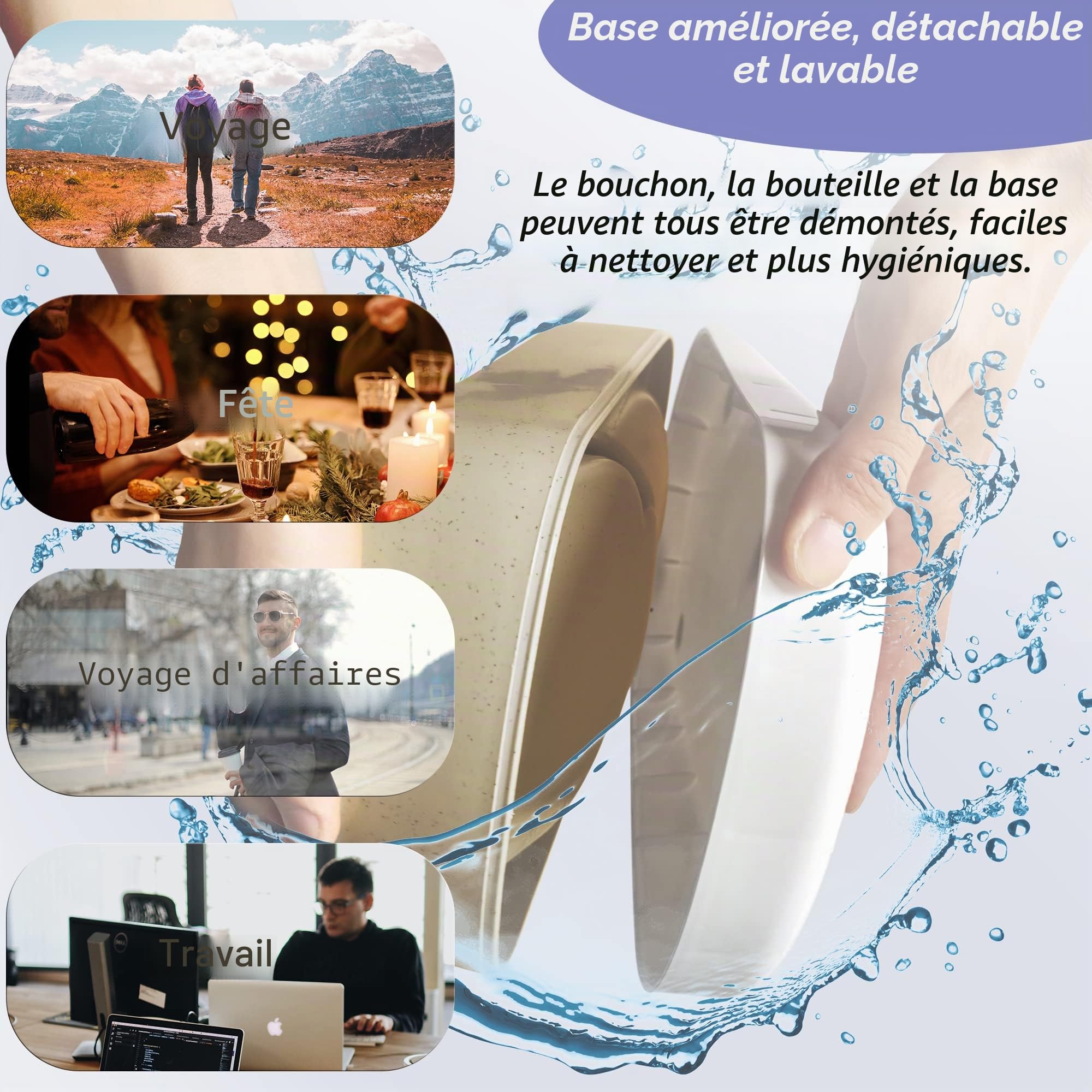 Distributeur d'eau 2 en 1 pour Animaux de Compagnie et Distributeur Automatique de Nourriture pour Chiens et Chats de Petite et Moyenne Taille, 3,8 L