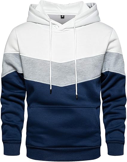 TOLOER Pullover Hoodie Men Blend Fleece Long Sleeve Sweatshirt with Kangaroo Pockets