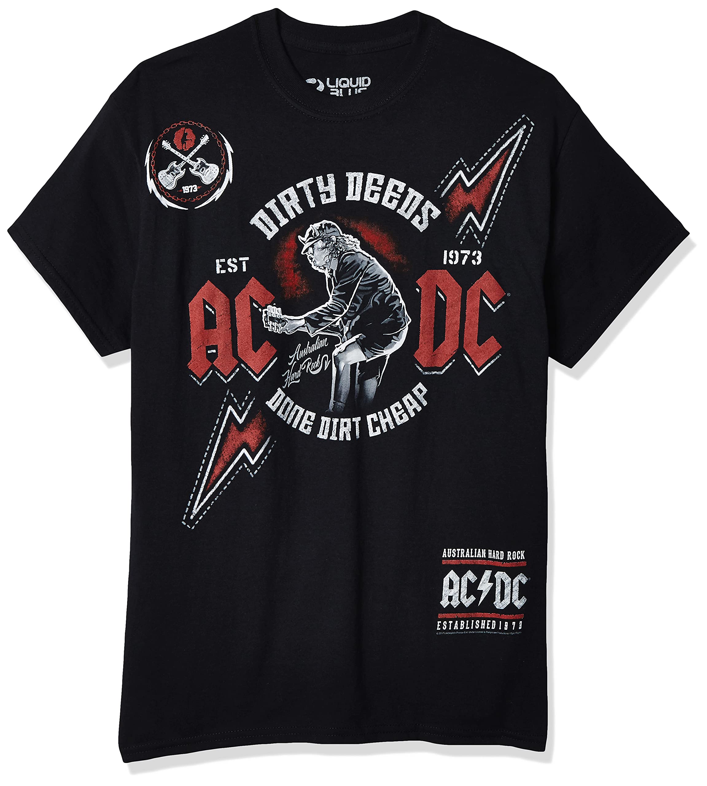 unisex-adult AC/DC AUSTRALIAN HARD ROCK DIRTY DEEDS SHORT SLEEVE TEE T-Shirt
