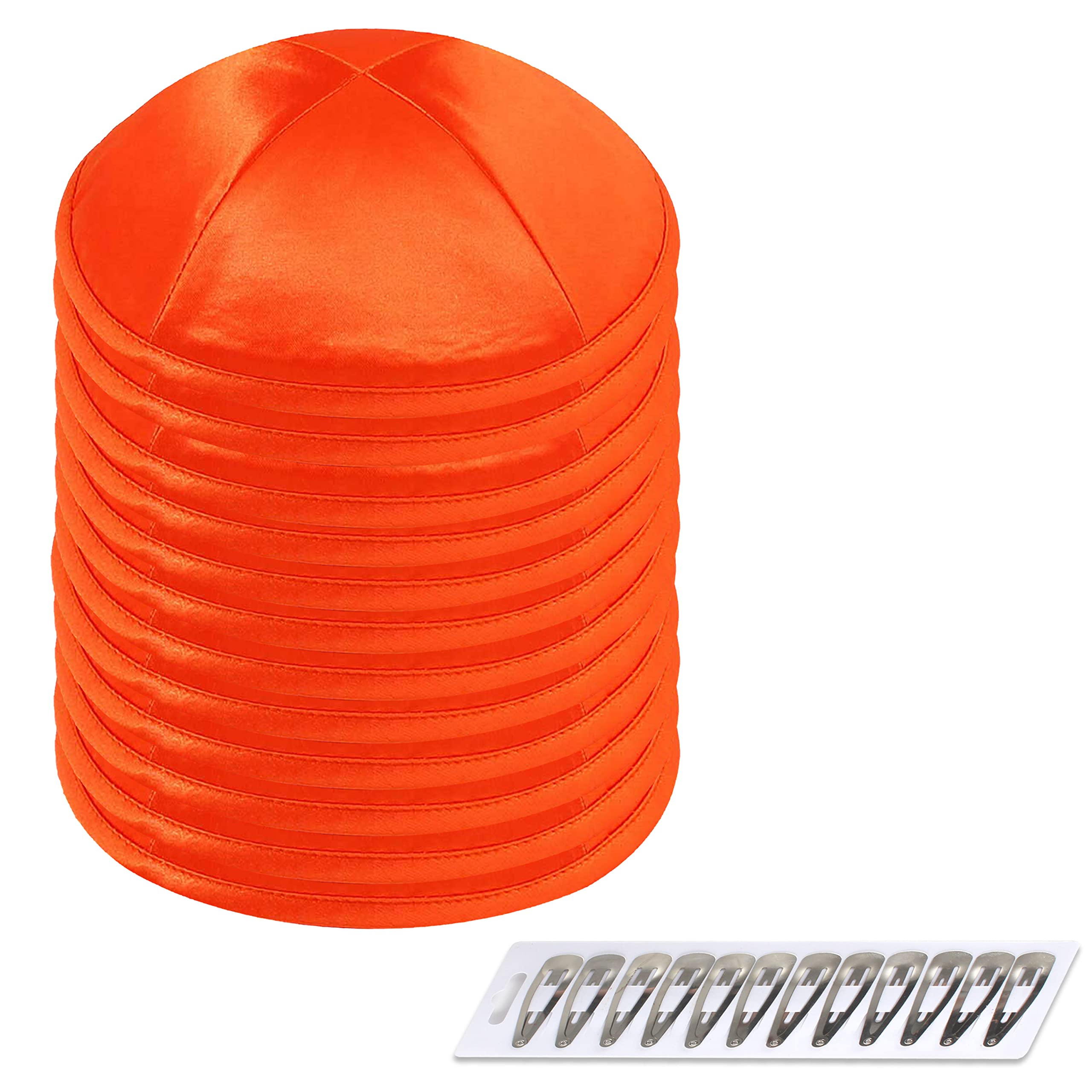 Zion Judaica Deluxe Satin Kippah Yarmulkes for Kids Teens &amp; Adults Skullcaps 6.25" Multi-Color Options 4 Panel Design