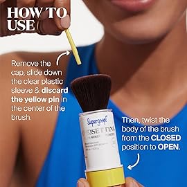 Supergoop! (Re) setting Mineral Powder, Medium - 0.15 oz - Makeup Setting Powder + Broad Spectrum SPF 35 PA+++ Sunscreen - With Ceramides, Olive Glycerides & Coated Silica Spheres