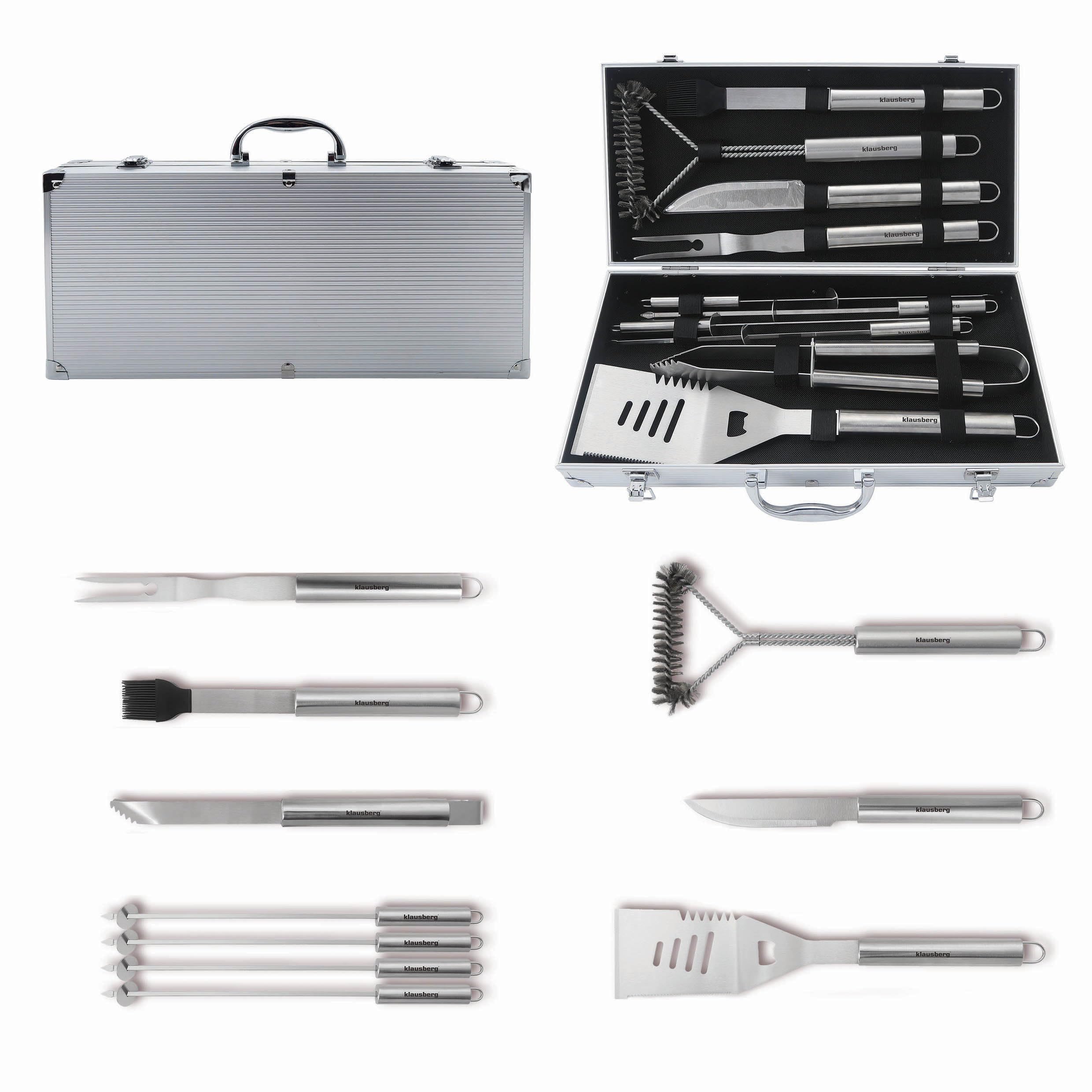 KLAUSBERG KB-7901 - Set di posate per barbecue, 10 pezzi
