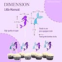 The Banner Company | Set of 8 Mermaid Cupcake Toppers | Enchanting Under-the-Sea Party Decorations | Birthday Cake Picks | Kids Mermaid Theme Supplies gallery image