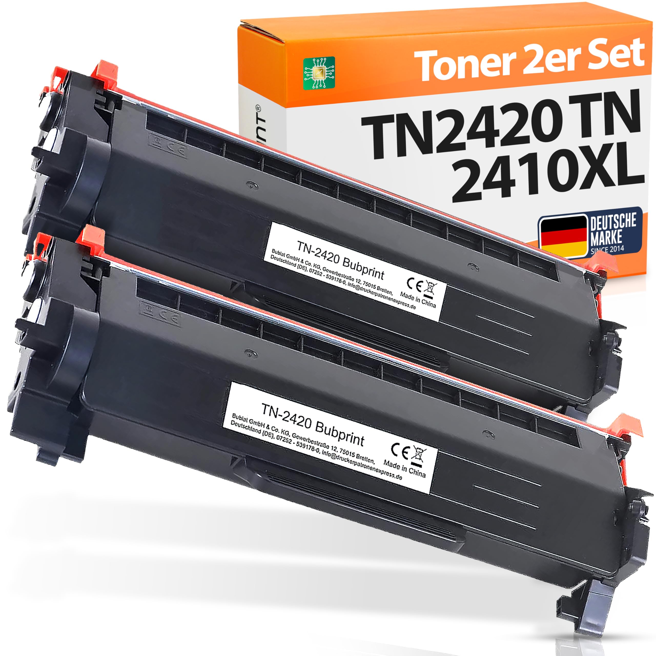 Bubprint 2-Pack TN2420 TN-2420 TN2410 TN-2410 kompatibel als Ersatz für Toner Brother MFC L2710DW MFC-L2710DW HL-L2350DW MFC-L2710DN DCP-L2530DW HL-L2310D MFC-L2750DW DCP-L2510D MFC-L2730DW L2550DN