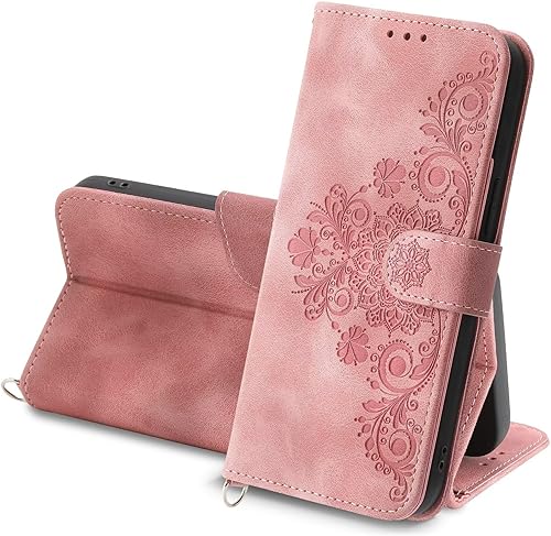 Vista 9 de Funda tipo cartera para Vivo V25/Vivo V25e, funda de piel sintética antideslizante para Vivo V25/Vivo V25e, funda de piel sintética para Vivo Rojo