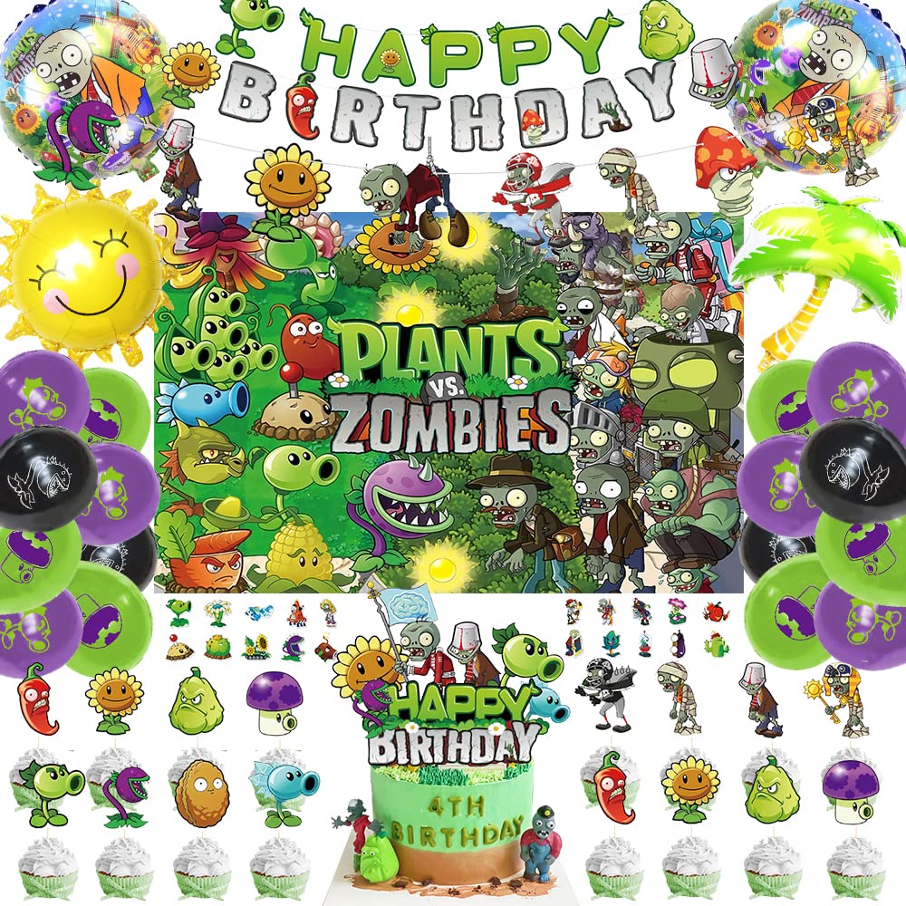 Buy 100 Pcs s Vs Zombies Birthday Party Supplies Birthday Decorations ...