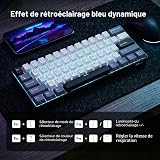 RK ROYAL KLUDGE RK61 60% Clavier mécanique sans, Format Mini Portable - 7