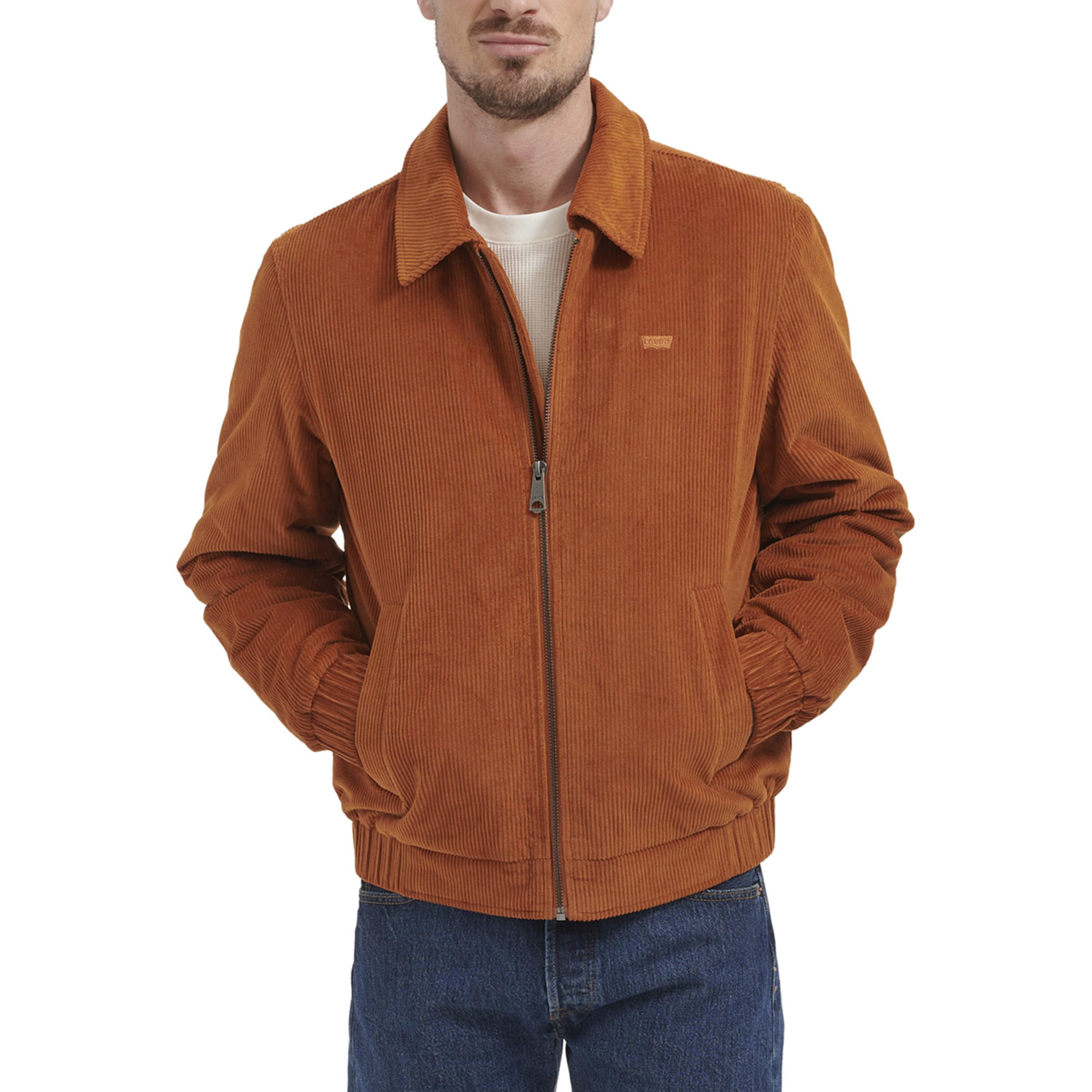 Levi's Herren Cord-Bomberjacke, Orange (Desert Sun), S