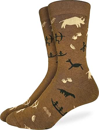 Good Luck Sock Men's Music Socks - Novelty Crew Socks For Big & Tall Size 13-17