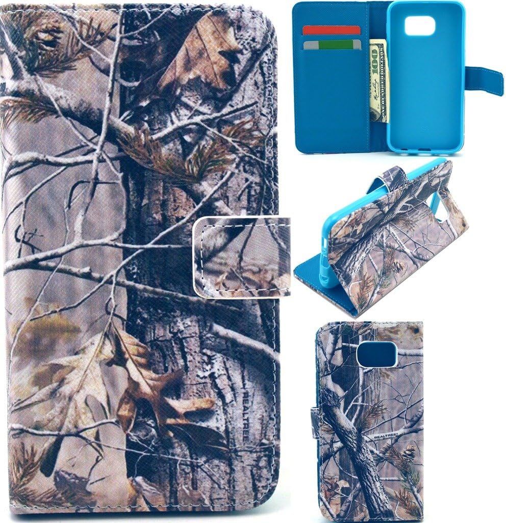 S6 Case, S6 Wallet Case,Gift_Source [Stand Feature] Galaxy S6 Wallet Case [Wallet S] Premium Magnetic Wallet Case With TPU Flip Case Cover for Samsung Galaxy S6 SM-G920 - Camouflage Brown Tree