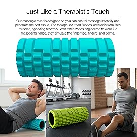 321 STRONG Foam Roller Set with: Hollow Core Roller, Muscle Roller Stick, Stretching Strap, Spikey Ball, Quick Start Guide, Carry Bag, and 4K eBook