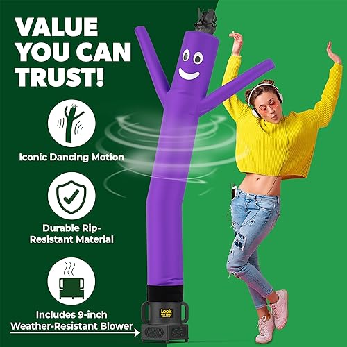 Miniatura 3 de LookOurWay Air Dancers Wacky Waving - Juego de tubo inflable para hombre, 7 pies de alto, bailarín de aire que saluda, tipo tubo inflable con