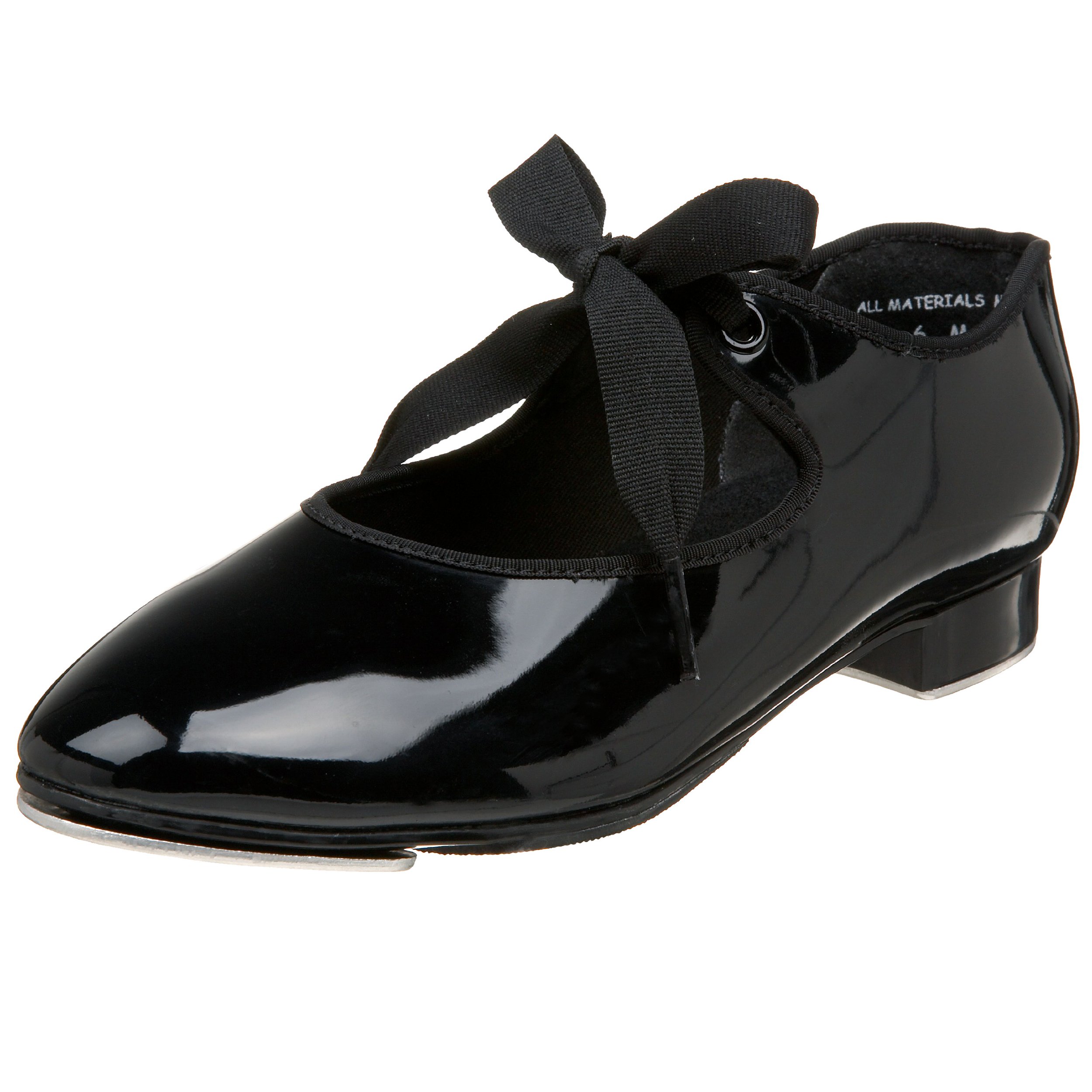 Capezio Women's 625 Jr. Tyette Tap Shoe, Black Patent, 6 W US
