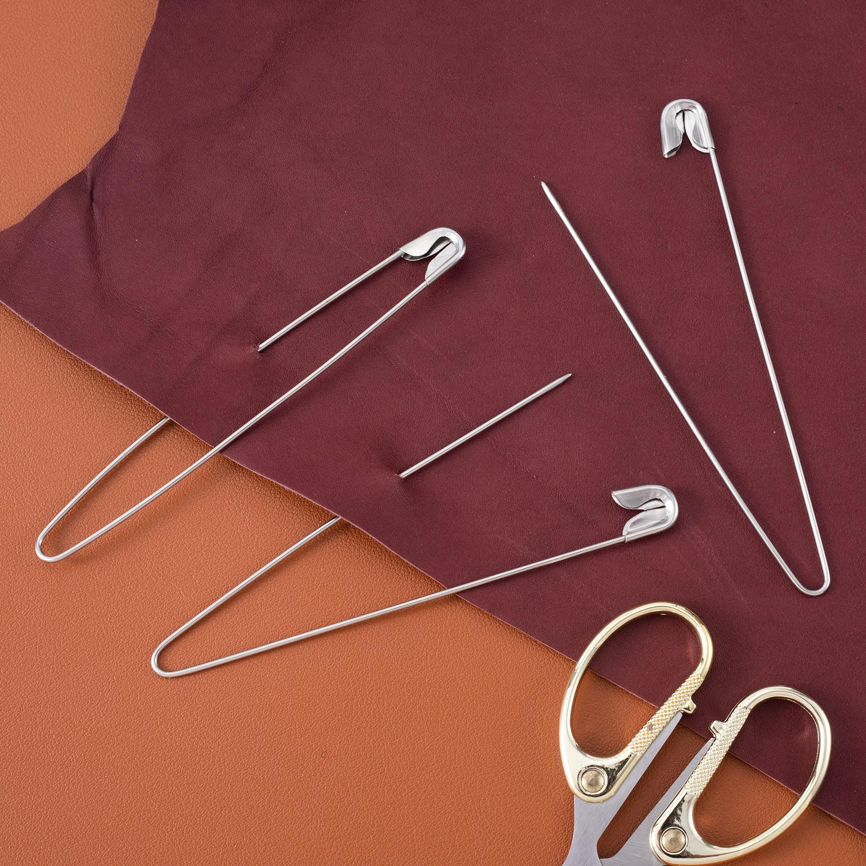 HINZIC 20 spille da balia grandi da 12,7 cm, in acciaio inox, resistenti, colore argento, per bucato, coperte, tappezzeria, cucito, trapuntatura, portachiavi, artigianato all'aperto