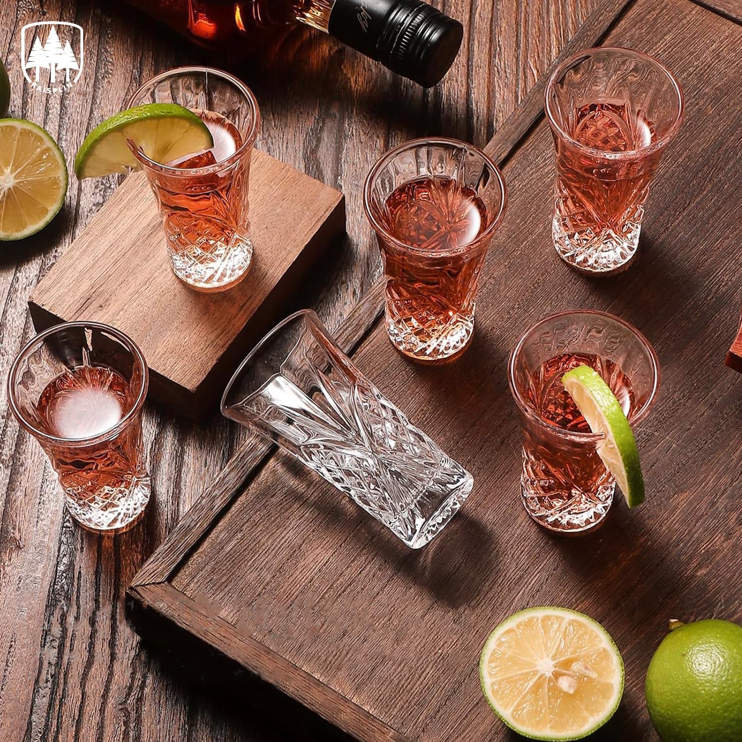 12 Pack Heavy Base Shot Glasses Set, 2.3 oz Clear Shot Glasses Bulk Tequila Cups Small Glass Mini Glassware Cups for Vodka Whiskey Espressos Spirits Liquors Cordial Gifts for Women Men