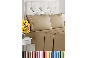 Comfy Breathable & Cooling Queen Size 4-Piece Bed Sheeting Set