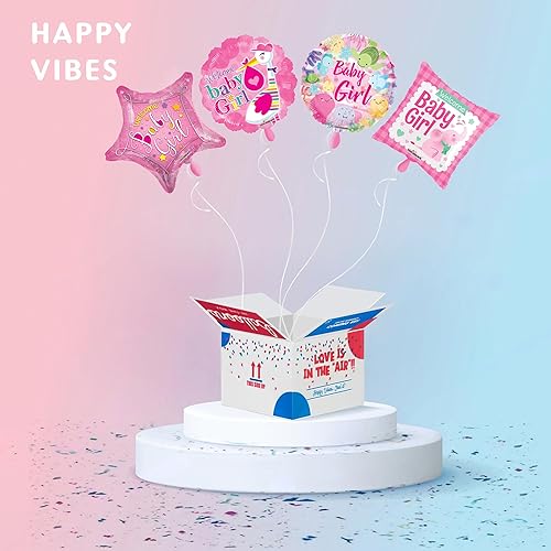 Miniatura 5 de Ramo de globos inflados para revelación de género (4)  Regalos para niñas para anuncio de bebé y grandes ideas de revelación de género, ramo de