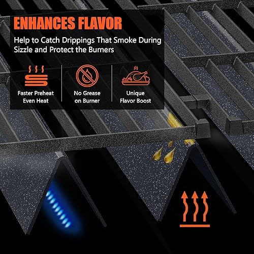 Miniatura 142 de QuliMetal 66033 Barras aromatizantes para Weber Genesis II E-410/E-415/E-435, piezas de parrilla para parrillas de gas Weber GS4 Genesis II LX serie