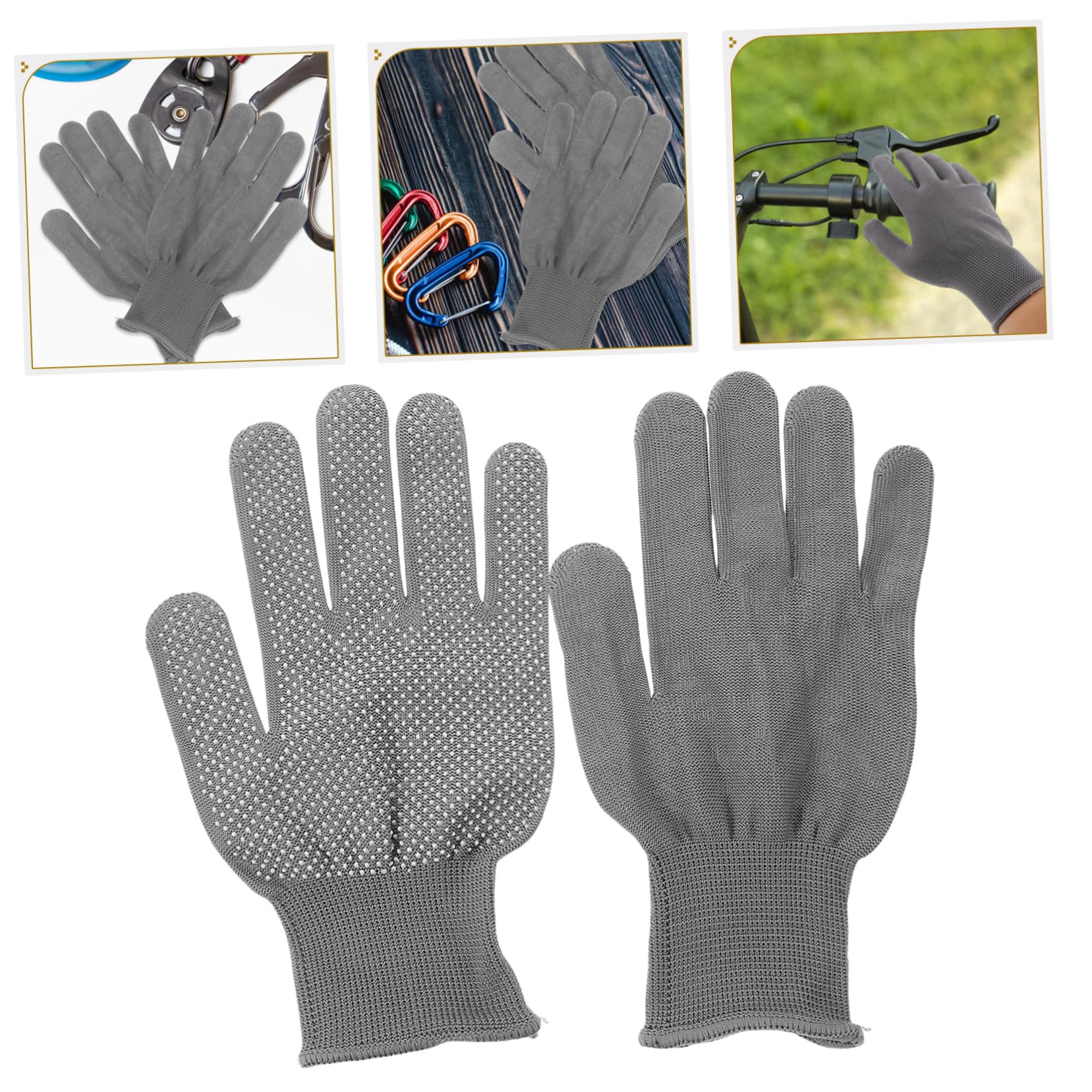 BESTonZON guanti da esterno comodi guanti da equitazione guanti da guida guanti per sudate guanti per il gioco guanti da ciclismo impermeabili guanti da allenamento nylon Grigio