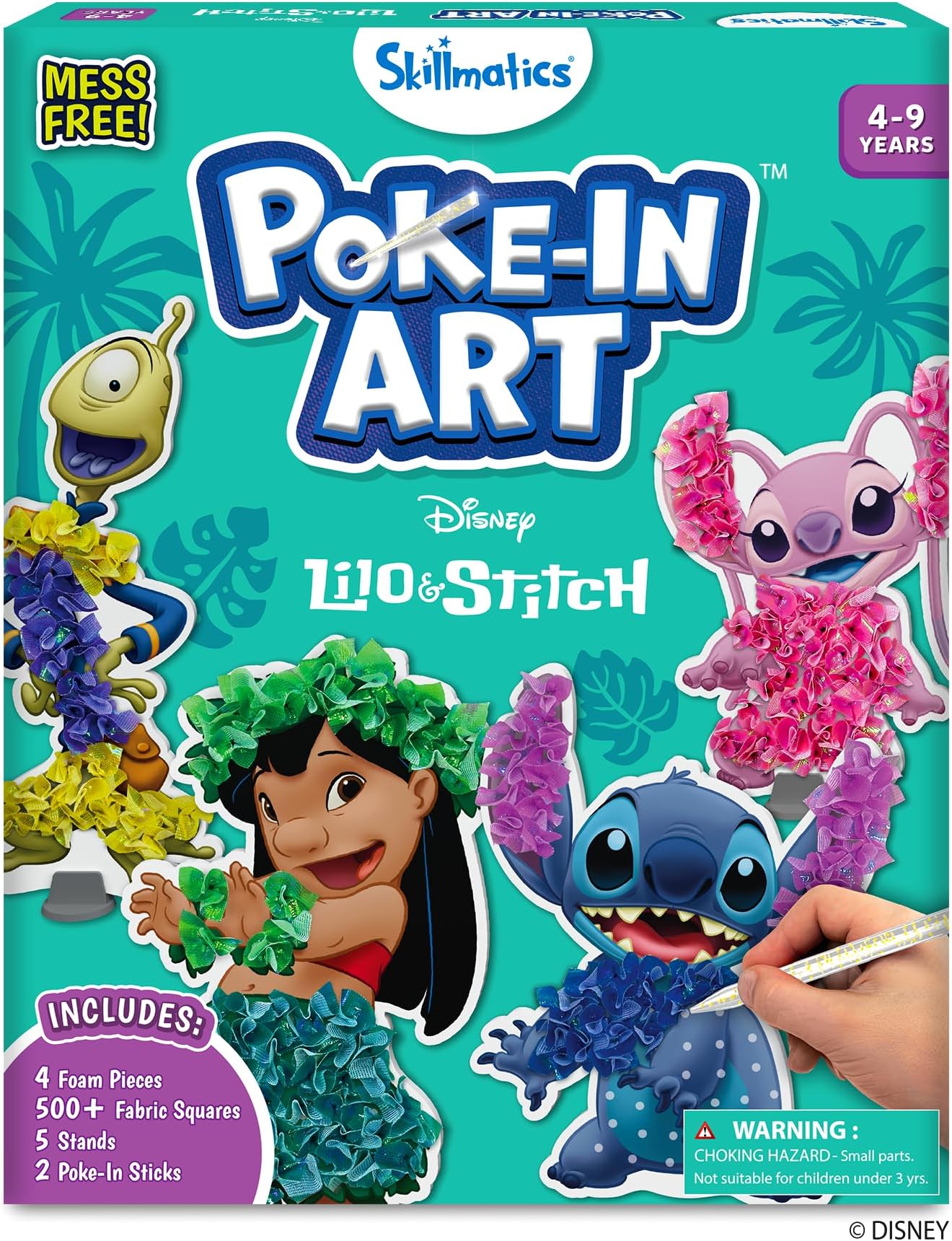 Poke-in Art - Lilo & Stitch Characters, Mess-Free Fun for Kids, DIY Wood Craft Kits, Creative Activity, Gifts for Girls & Boys Ages 4, 5, 6, 7, 8, 9