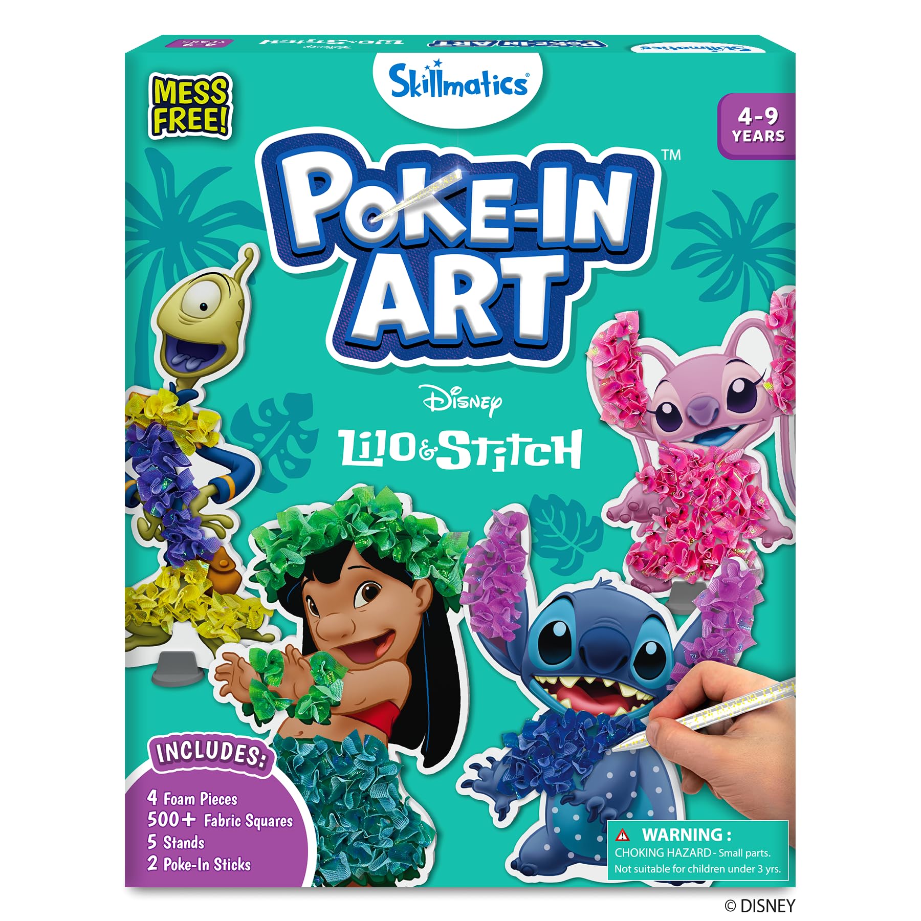 Skillmatics Poke-in Art - Lilo & Stitch Characters, Mess-Free Fun for Kids, DIY Wood Craft Kits, Creative Activity, Gifts for Girls & Boys Ages 4, 5, 6, 7, 8, 9