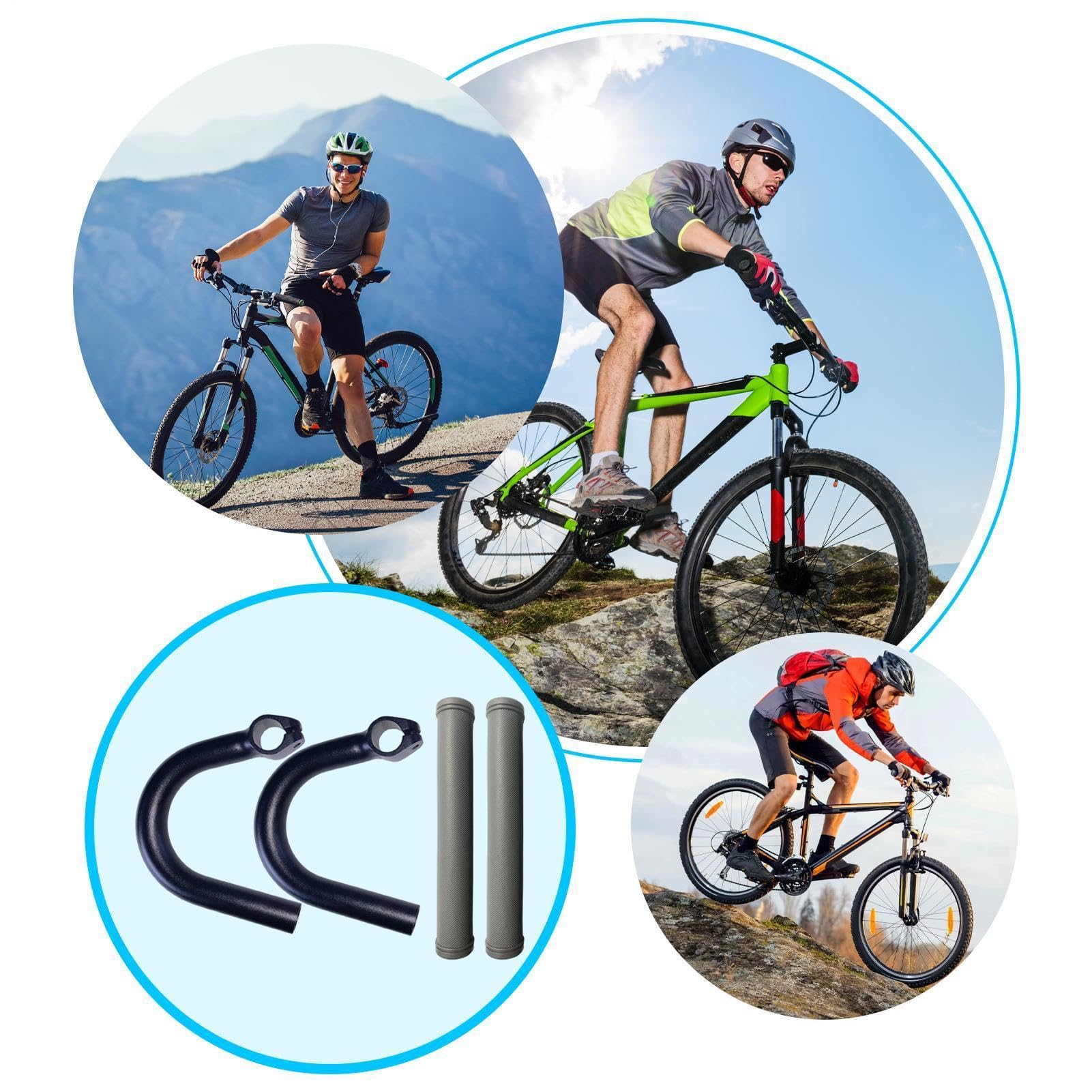 Generico Estremità Manubrio Bici Da Montagna Attacchi In Lega Di Alluminio | Terminali manubrio interni Per Trail Outdoor Ciclismo Pendolarismo Turismo Strada Città