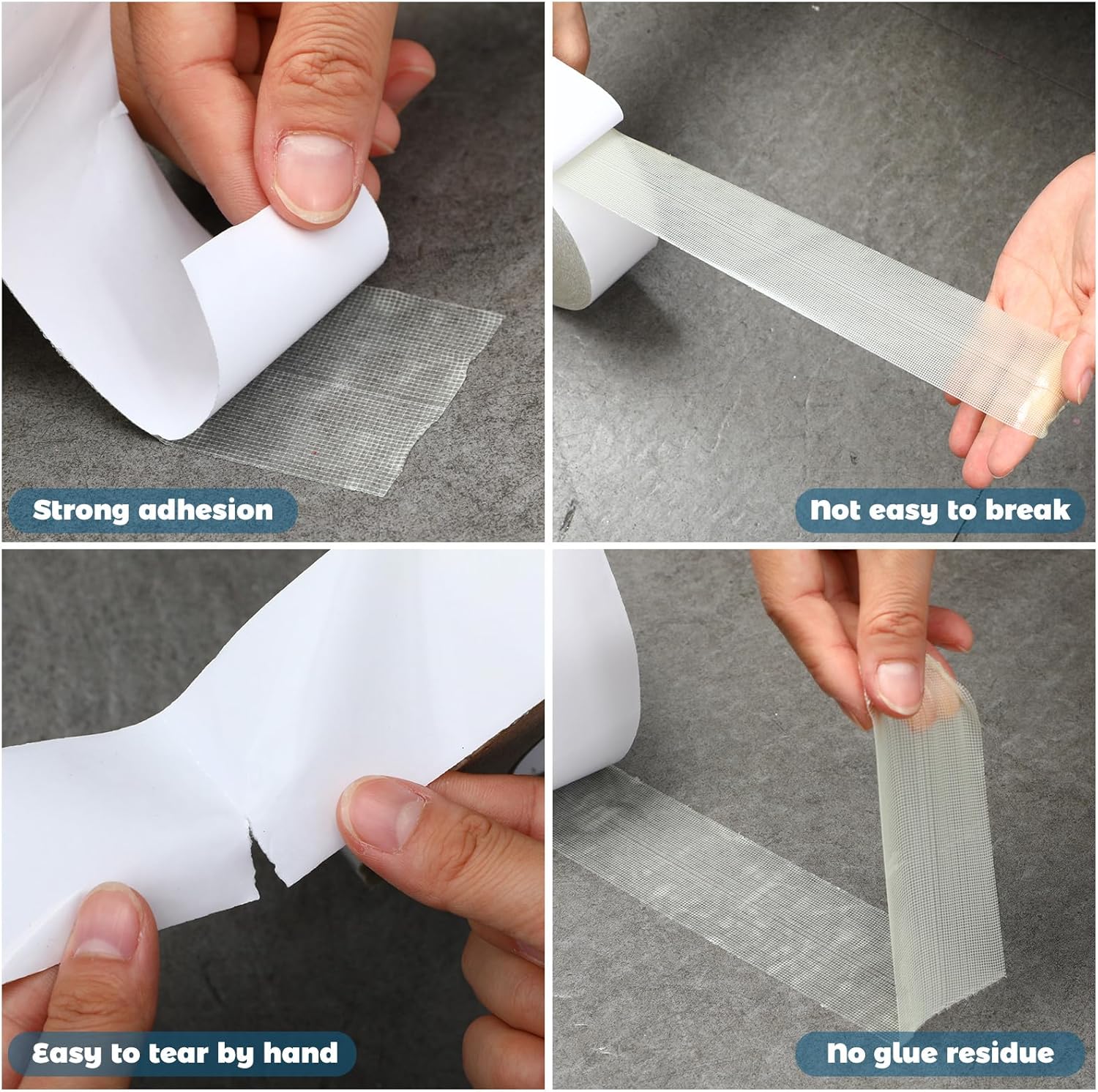 4 Rolls Double Sided Carpet Tape, 2 Inch x 120 Ft, Heavy Duty Anti Slip Rug Tape, Easy Removal for Hardwood Floors and Laminated Floors