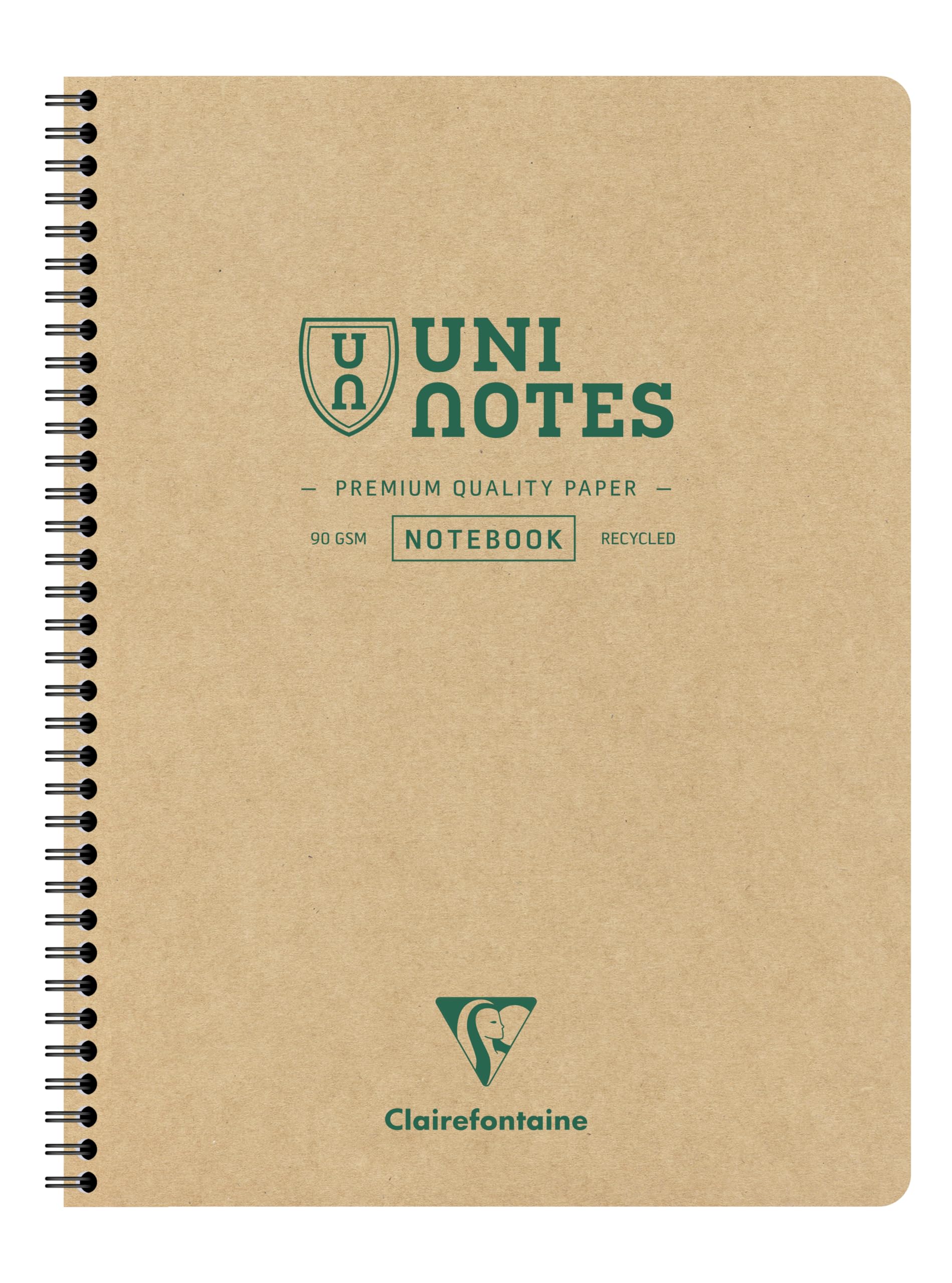 Clairefontaine 9853Cpack Lot 5 cahier spirale Uninotes A4 160p ligné Blanc
