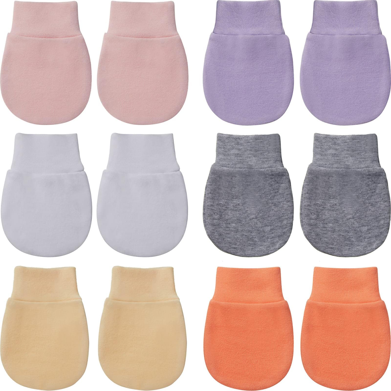6 Pairs Baby Mittens Newborn No Scratch Gloves Infant
