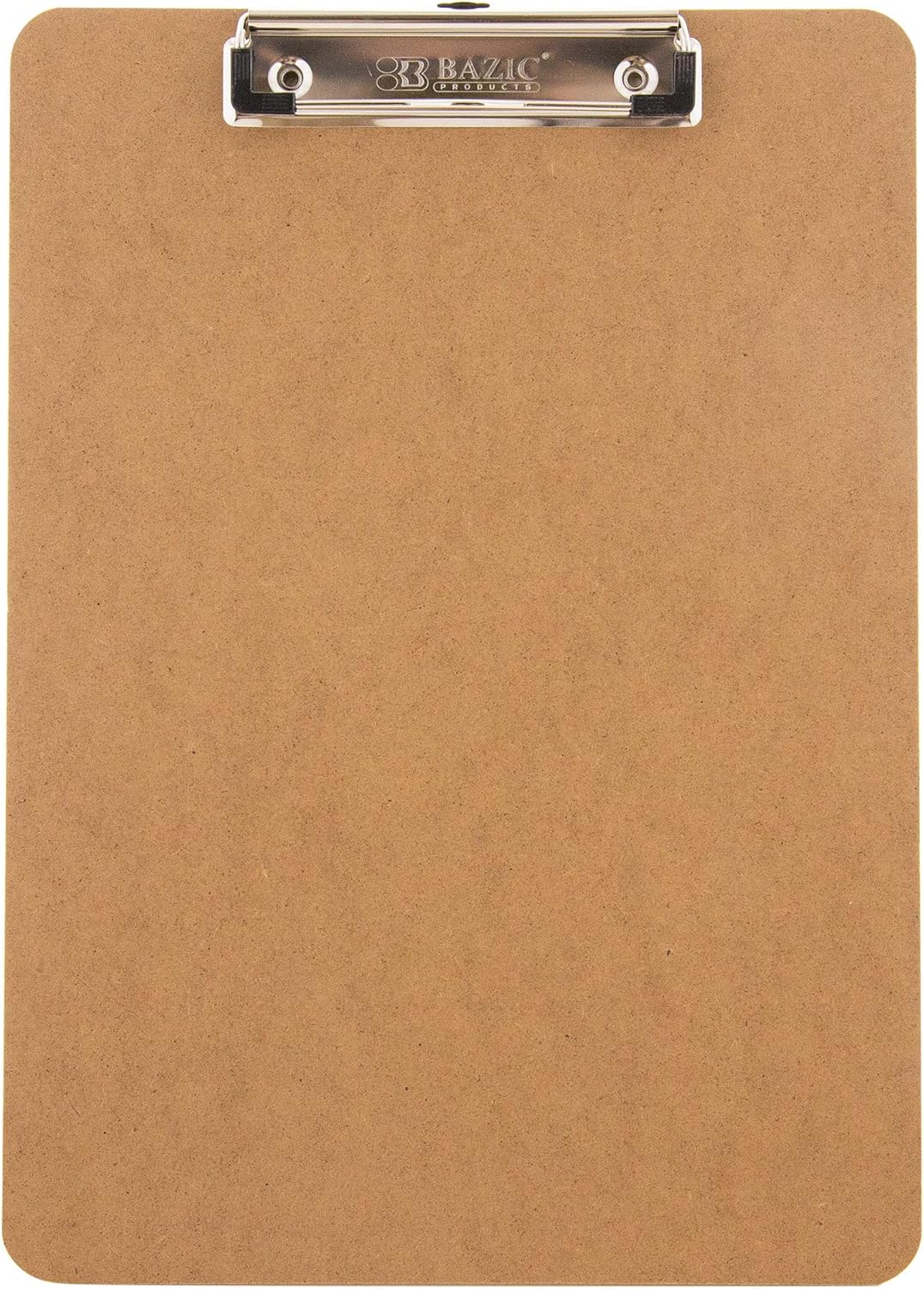 BAZIC Products Wood Clipboard 12.5" x 9", Low Profile Clip, Hardboard Fit A4 Letter Size, Strong & Large Capacity, for Office School, 24-Pack