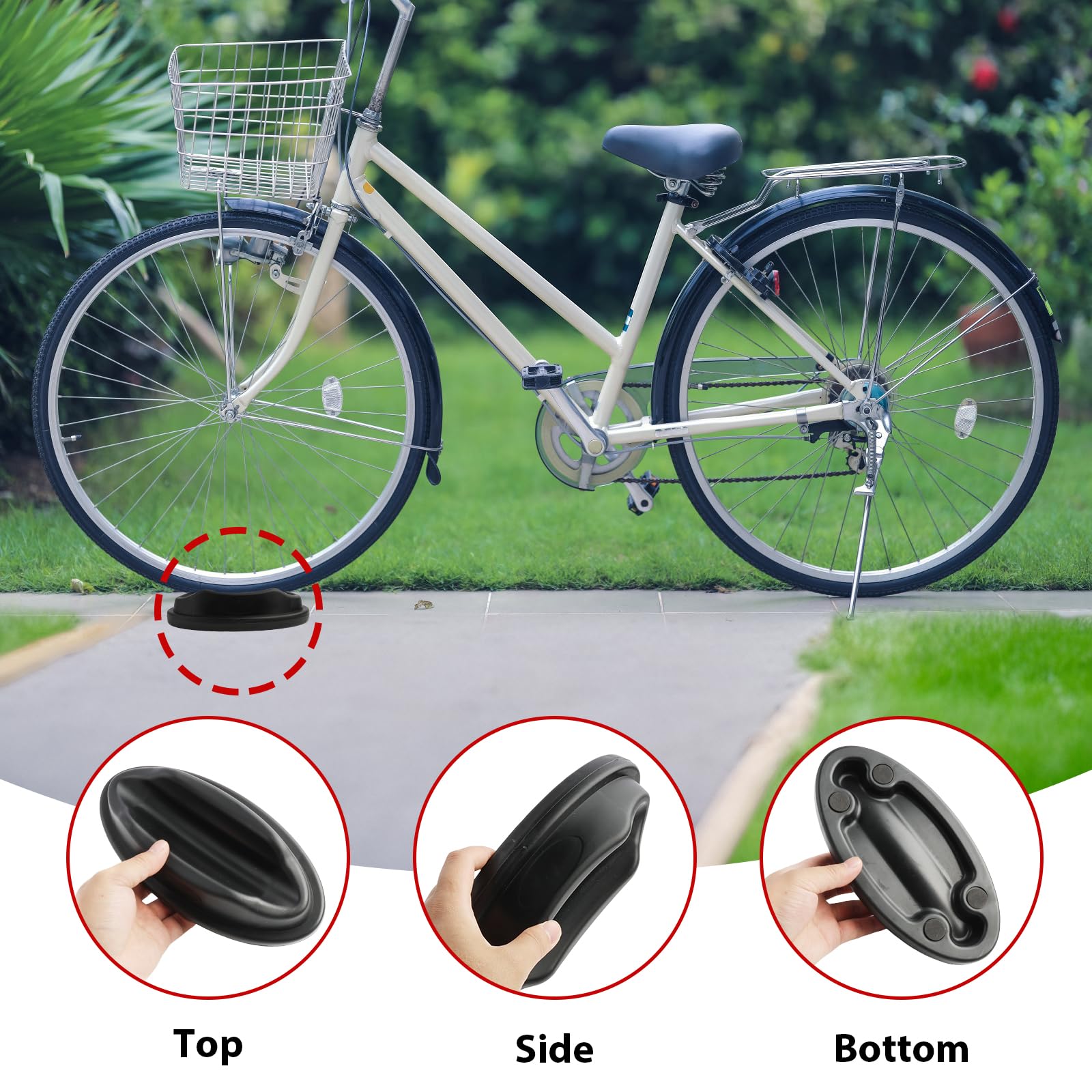 1pcs Supporto Ruota Anteriore rulli Piattaforma di Supporto per Montante per Ruota Anteriore,Compatibile con Bici da Strada e Mountain Bike,Antiscivolo, per Allenamento Indoor
