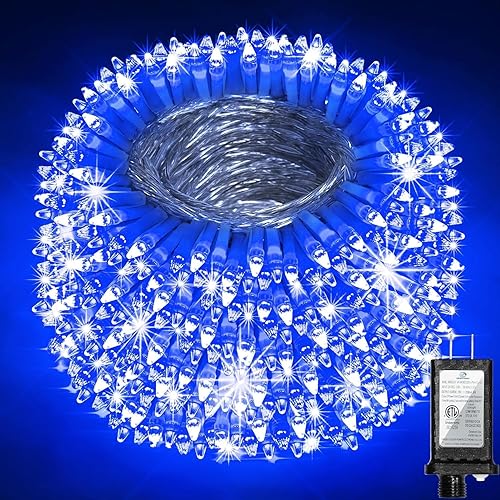 Guirnalda de 1500 luces led navideñas de 470 pies, 12 modos profesionales y temporizador con memoria, enchufables, impermeables, cable transparente, disponible en Yaxa Colombia