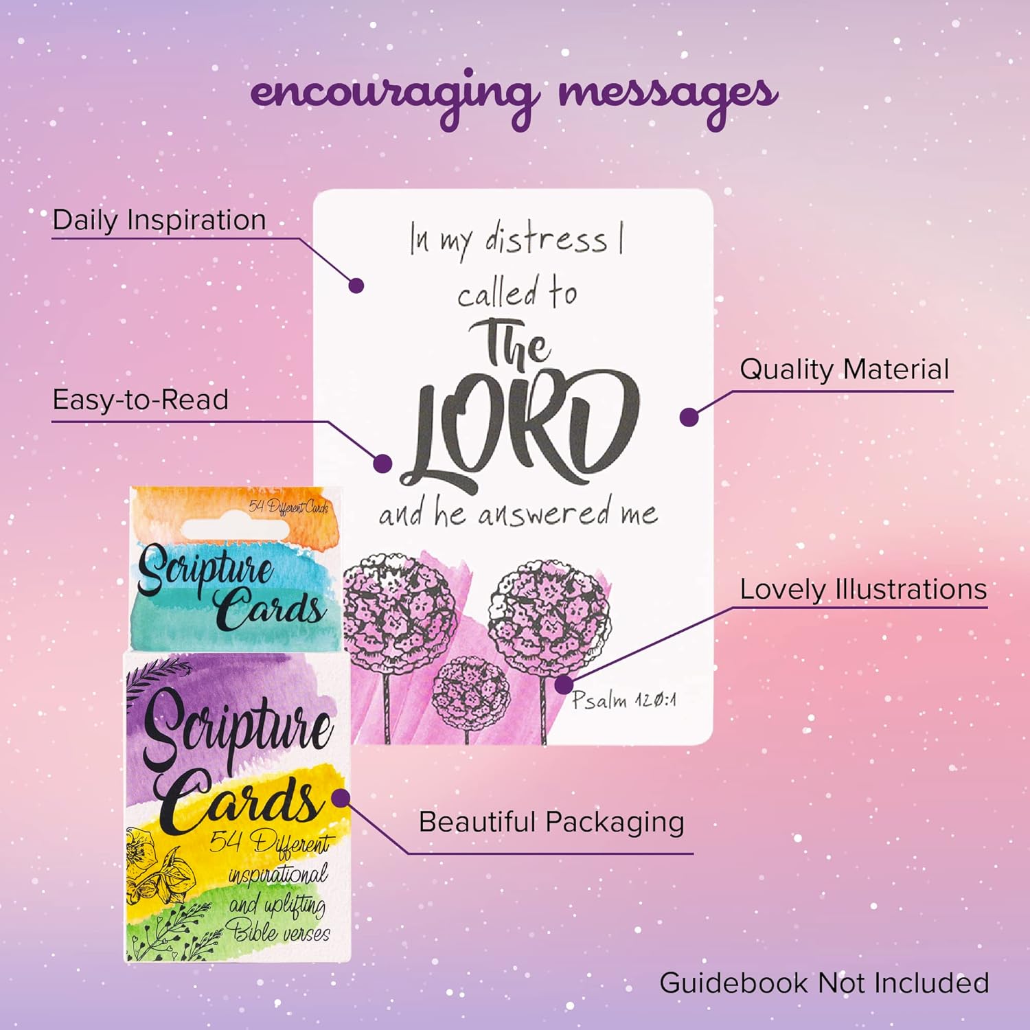 Kalan English Bible Verse Cards for Studying and Praying - Mini Scripture Cards with Bible Verses for Everyone, Bible Study Supplies and Prayer Reminders.