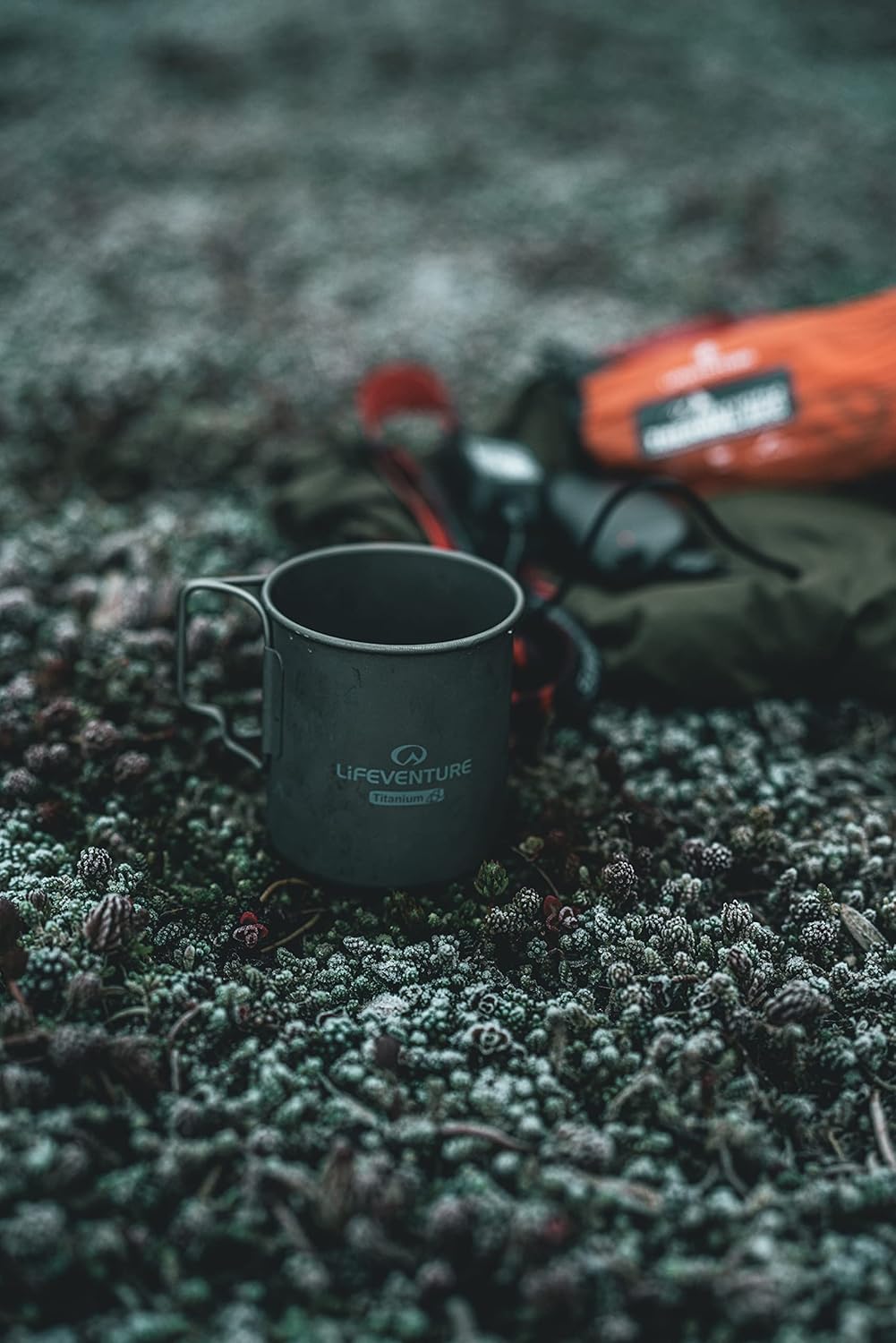 Lifeventure Titanium Mug with Folding Handle - Ultra Lightweight Cup Ideal for Camping Or Travel