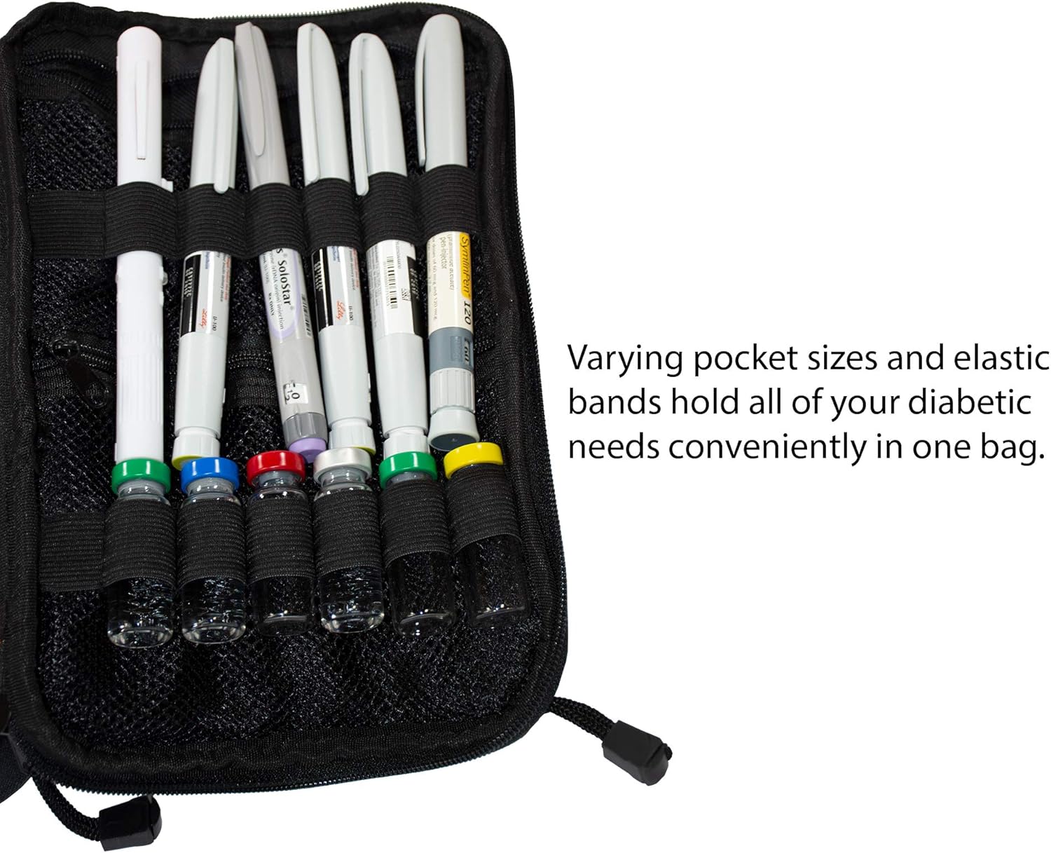 ChillMED Premier Diabetic Supply Organizer | Travel Bag with Shoulder Strap and One 24 oz Cold Pack - Up to 24 Hours of Cool Time - 11" x 9" x 3" (Burgundy) : Health & Household