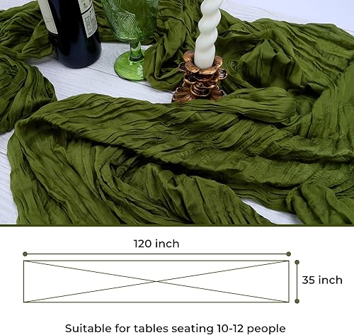 Vista 11 de Babenest Camino de mesa de tela de queso dorado, paquete de 3 caminos de mesa de gasa de 10 pies para decoración de despedida de soltera, baby