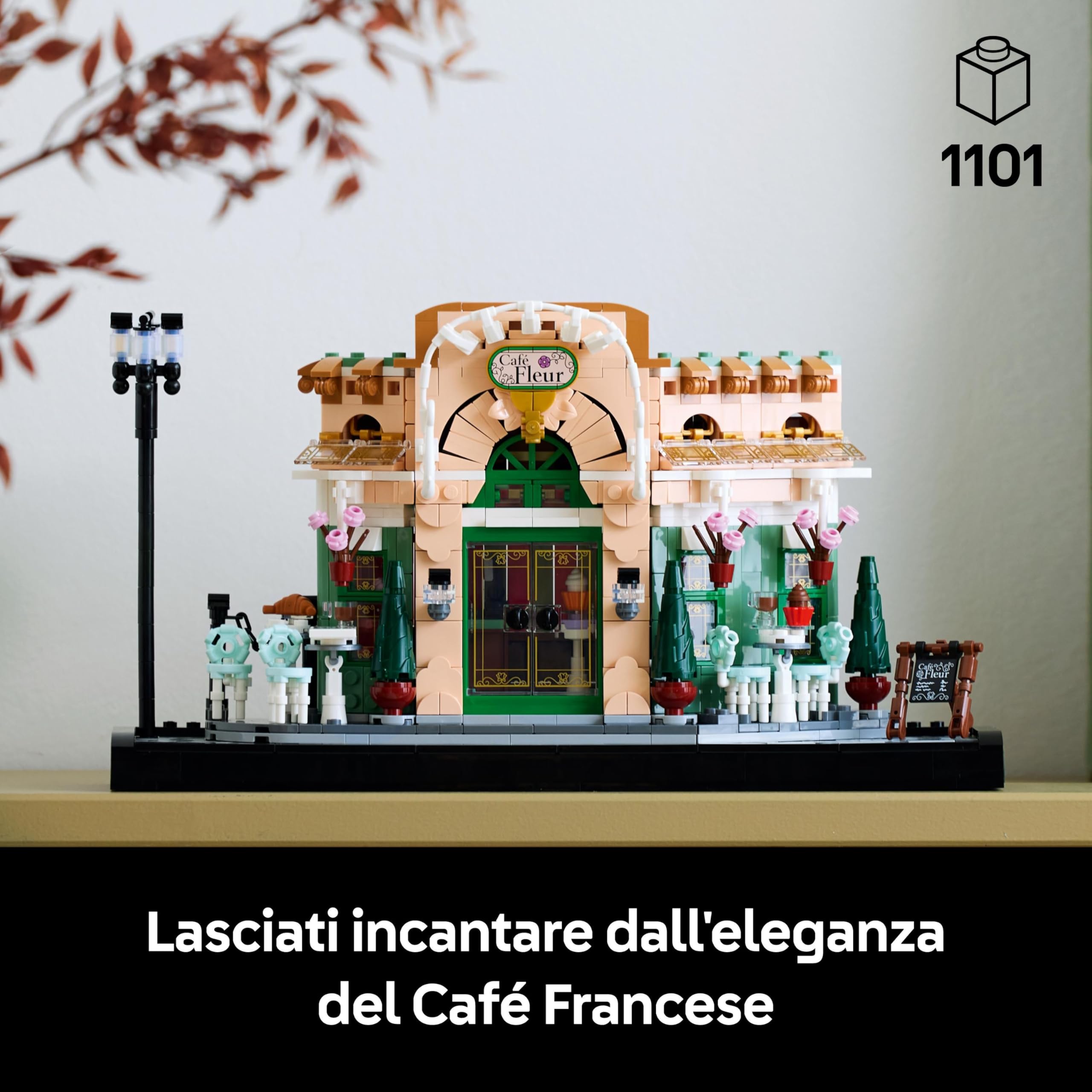LEGO Icons Café Francese - Kit Modellismo Fai da Te per Adulti da Collezione - Casa in Miniatura Progettata come Decorazione per Salotto, Casa o Ufficio - Idea Regalo Creativa per Donna o Uomo - 10362