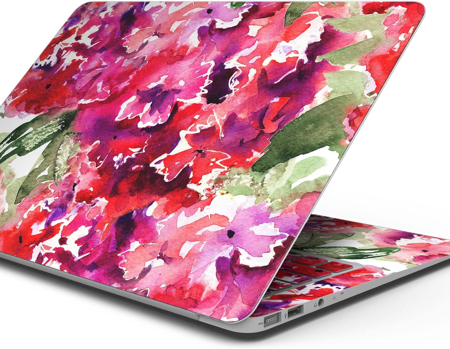 DesignSkinz - Tropical Hydrangea Flowers - Full-Body Wrap Protective Decal Skin Kit Compatible with MacBook 13" Pro M1 (A2338)