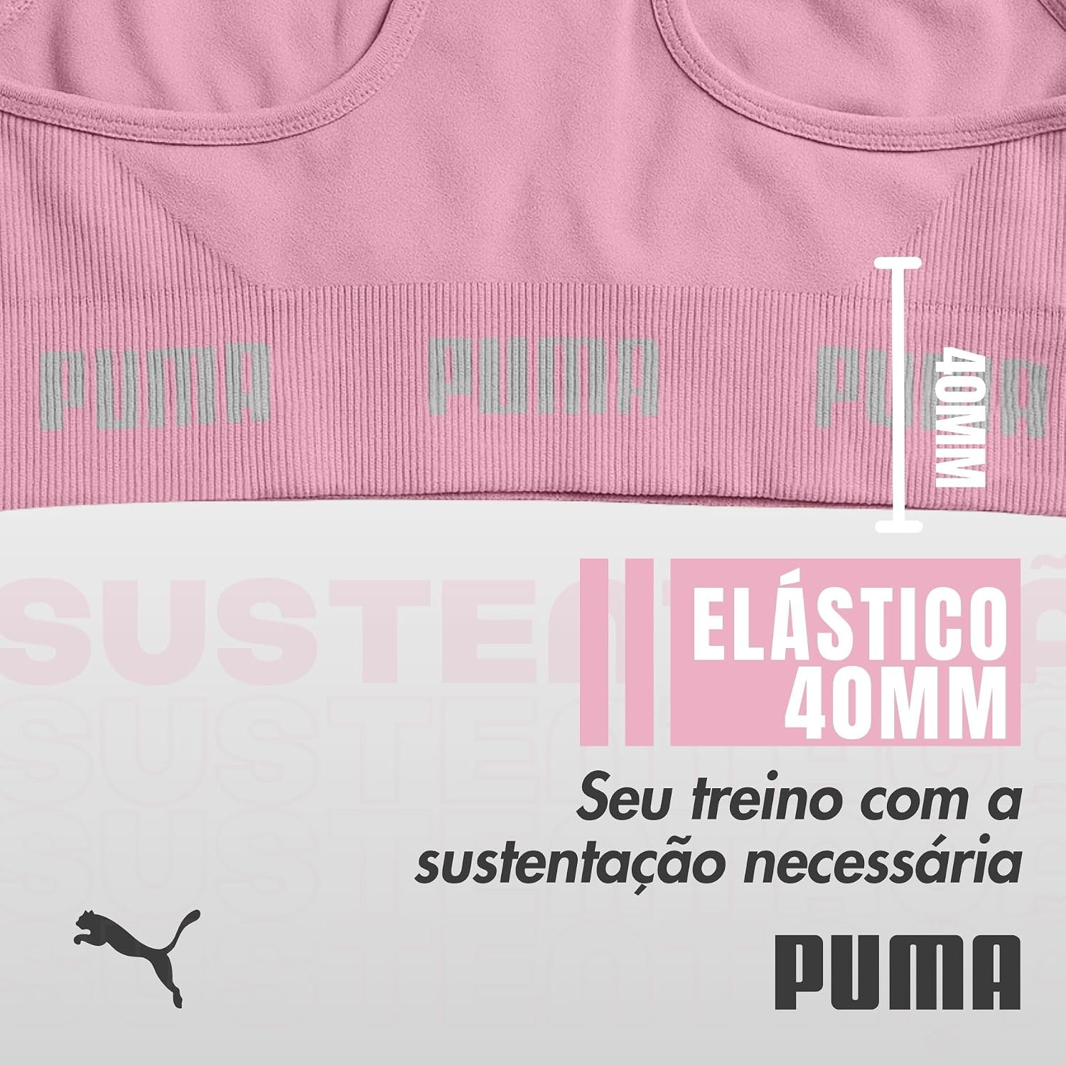 Top Academia Puma Alta Sustentação Sem Bojo Sem Costura Treino Fitness Esportivo Feminino Original. Top Academia Puma Alta Sustentação Sem Bojo Sem Costura Treino Fitness Esportivo Feminino Original.
