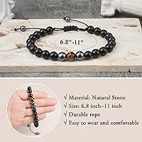 Vista 10 de Sereney Christmas Gifts for Him Son Boys Bonus Dad Father Men Boyfriend Grandson Friend as Triple Protection ID Bracelets Birthday Gifts for 9 10 11