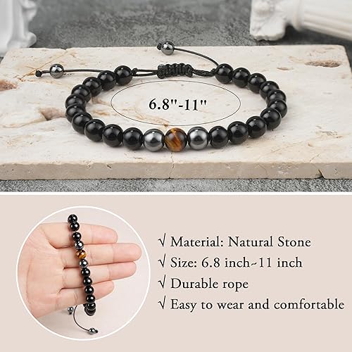 Miniatura 10 de Sereney Christmas Gifts for Him Son Boys Bonus Dad Father Men Boyfriend Grandson Friend as Triple Protection ID Bracelets Birthday Gifts for 9 10 11
